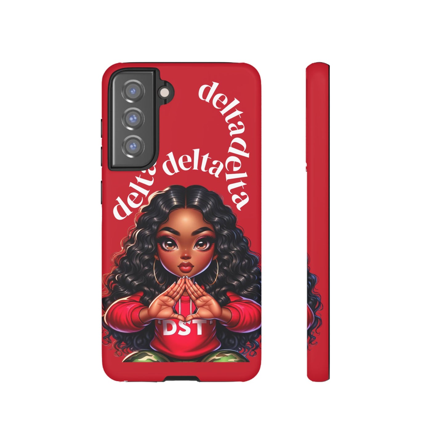 Delta Delta Tough Phone Case, Sorority Gifts, Cute Phone Accessories, Red Phone Cover, Greek Life