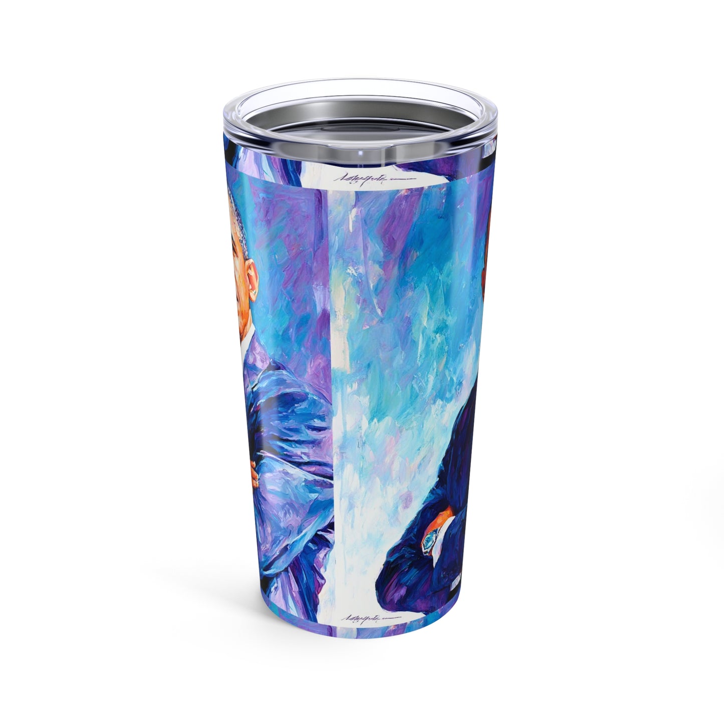 Colorful 20oz Tumbler featuring Artistic Portraits | Travel Mug, Gift for Artists, Unique Cups, Personalized Drinkware, Inspirational Art
