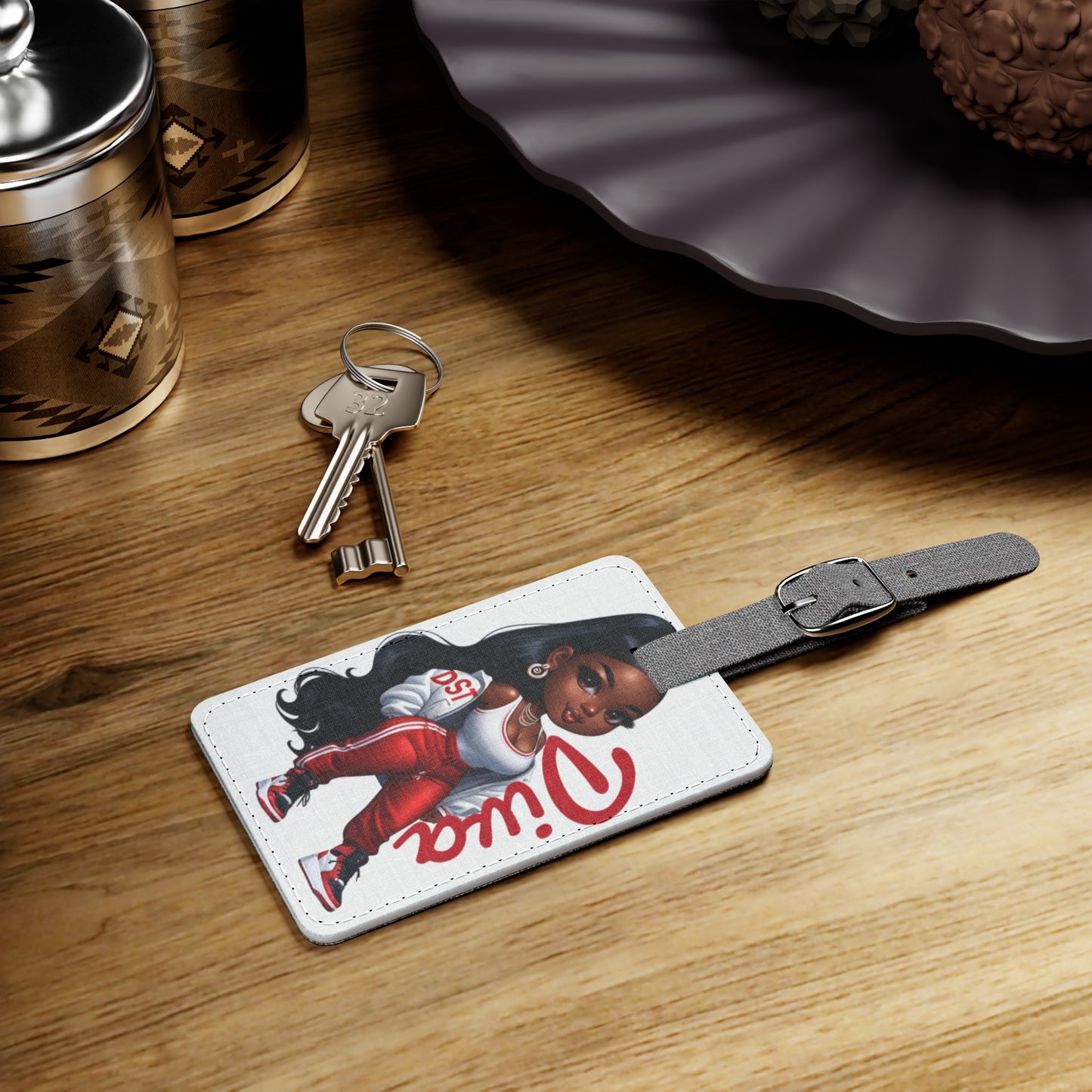 Diva Luggage Tag, Stylish Travel Accessory for Fashion Lovers, Unique Gift for Travelers, Airport Essentials, Personalized Travel Tag