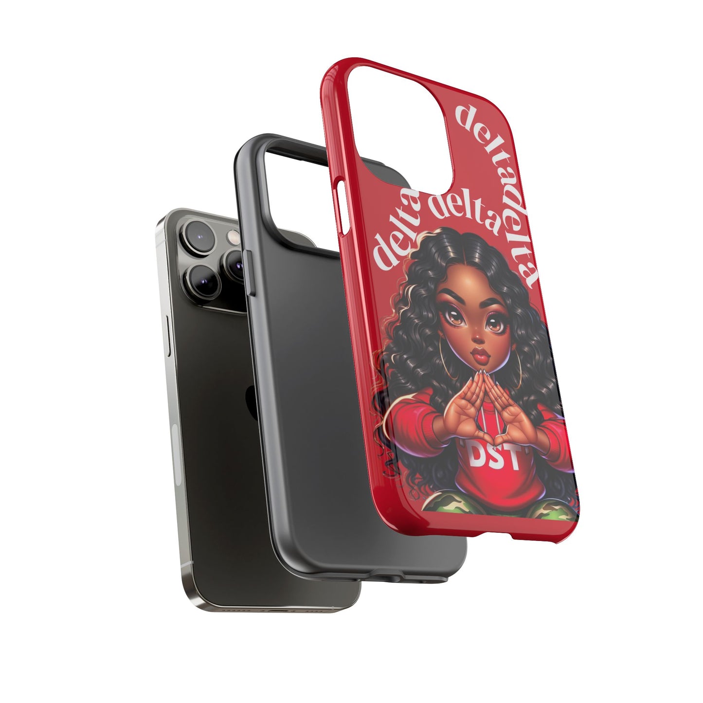 Delta Delta Tough Phone Case, Sorority Gifts, Cute Phone Accessories, Red Phone Cover, Greek Life