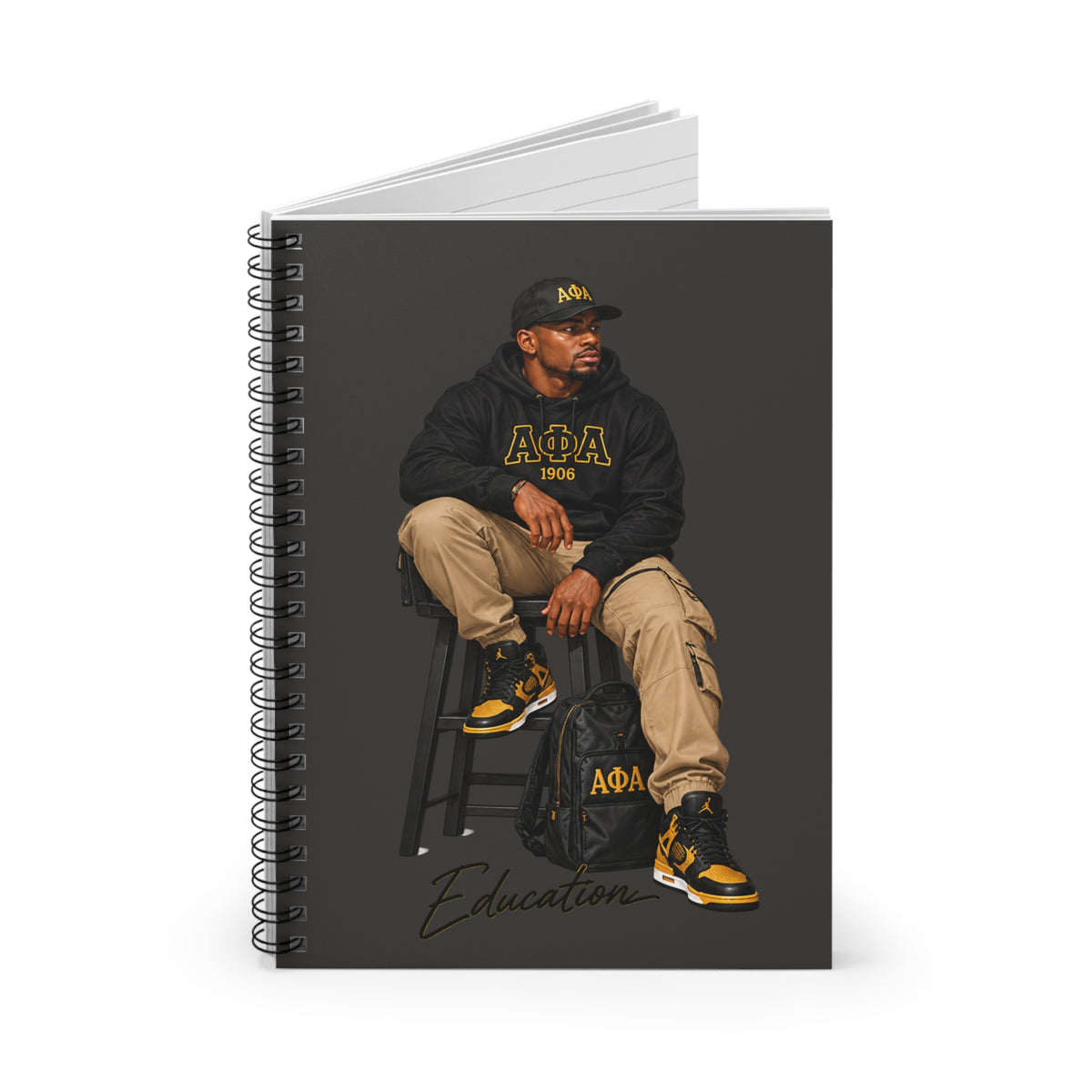 Alpha Phi Alpha Education Spiral Notebook | Ruled Journal