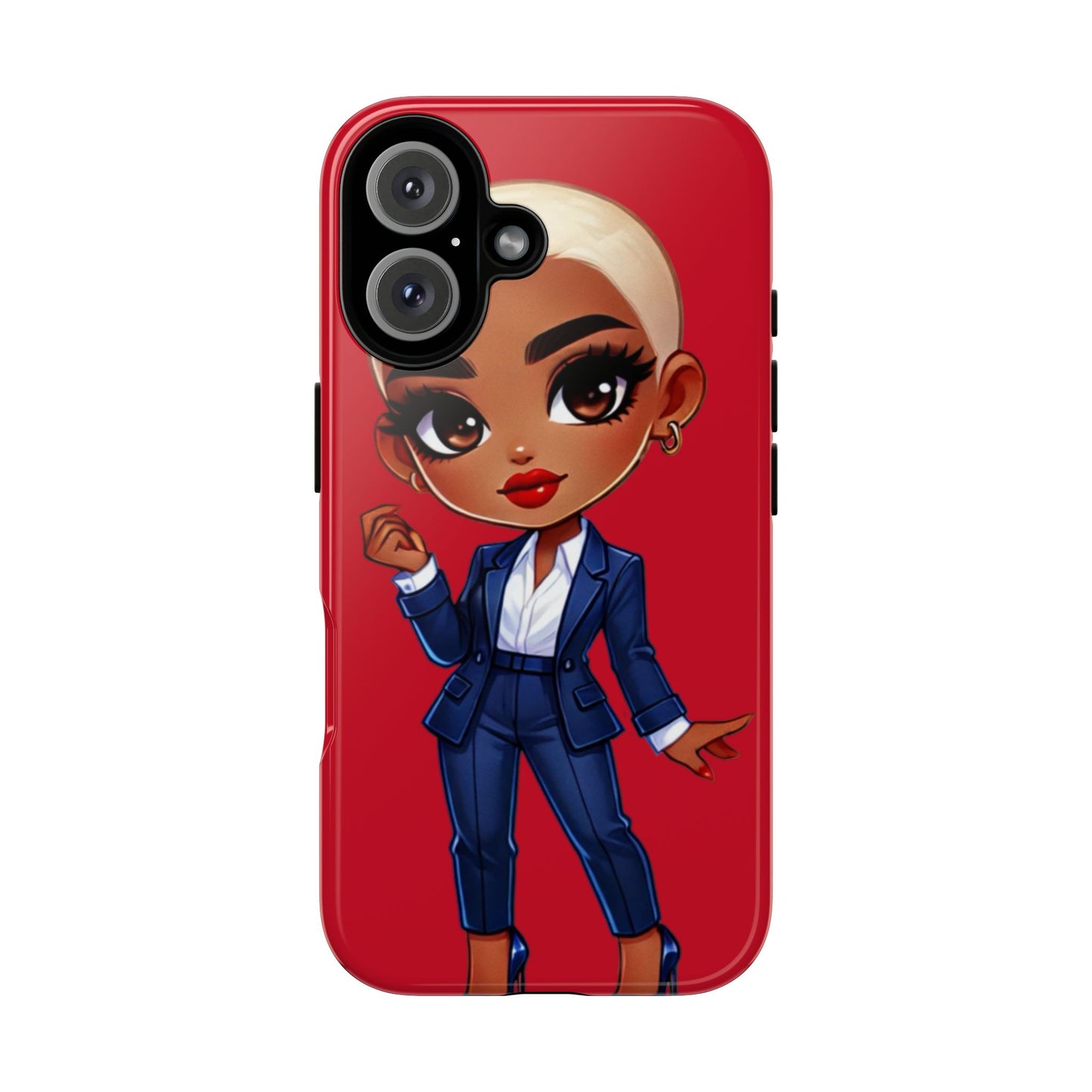 Stylish Phone Case with Confident “Deedra” Character Design, Protects Your Phone, Unique Gift, Trendy Accessory, Fashion Statement