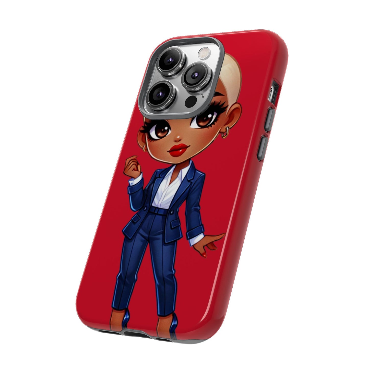 Stylish Phone Case with Confident “Deedra” Character Design, Protects Your Phone, Unique Gift, Trendy Accessory, Fashion Statement