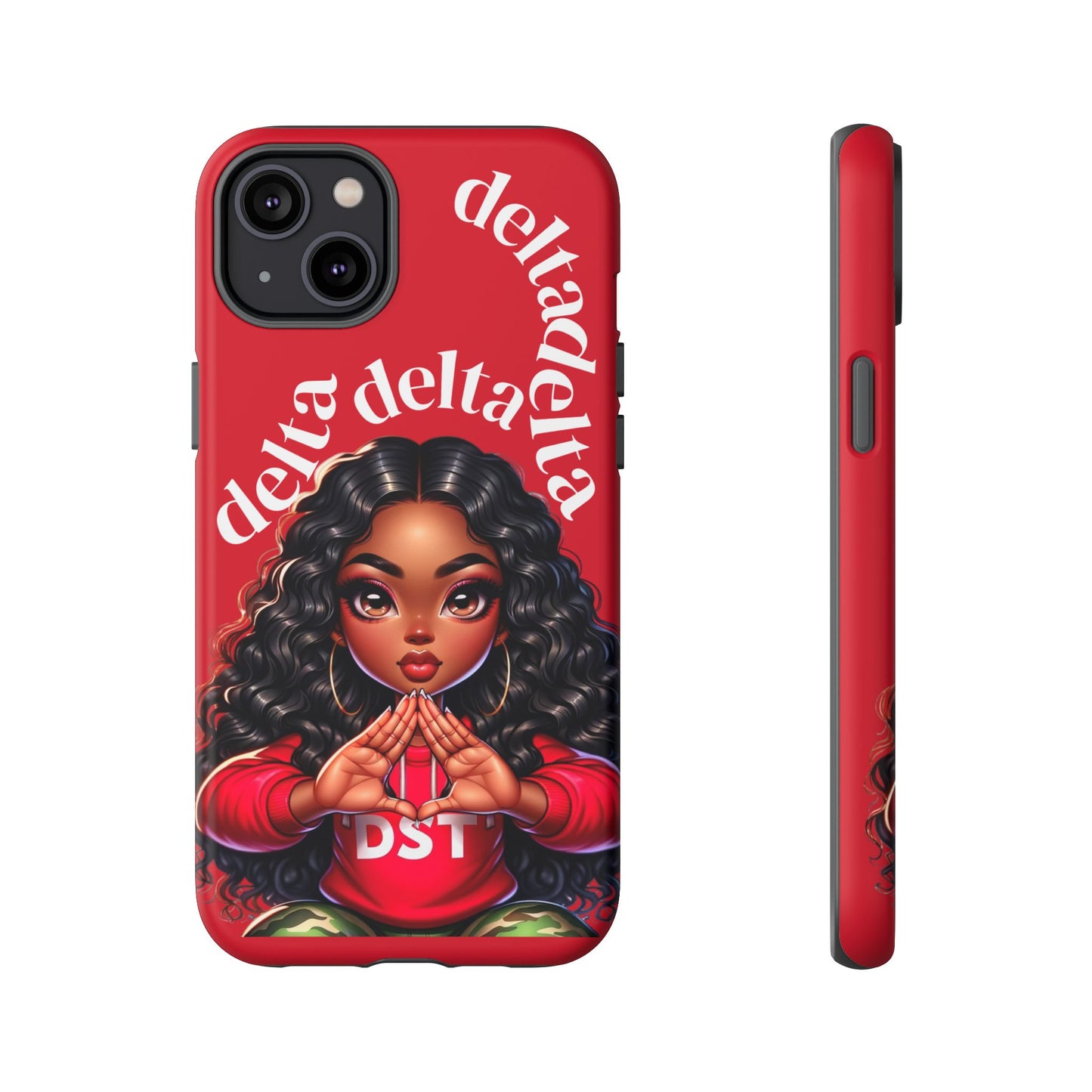 Delta Delta Tough Phone Case, Sorority Gifts, Cute Phone Accessories, Red Phone Cover, Greek Life