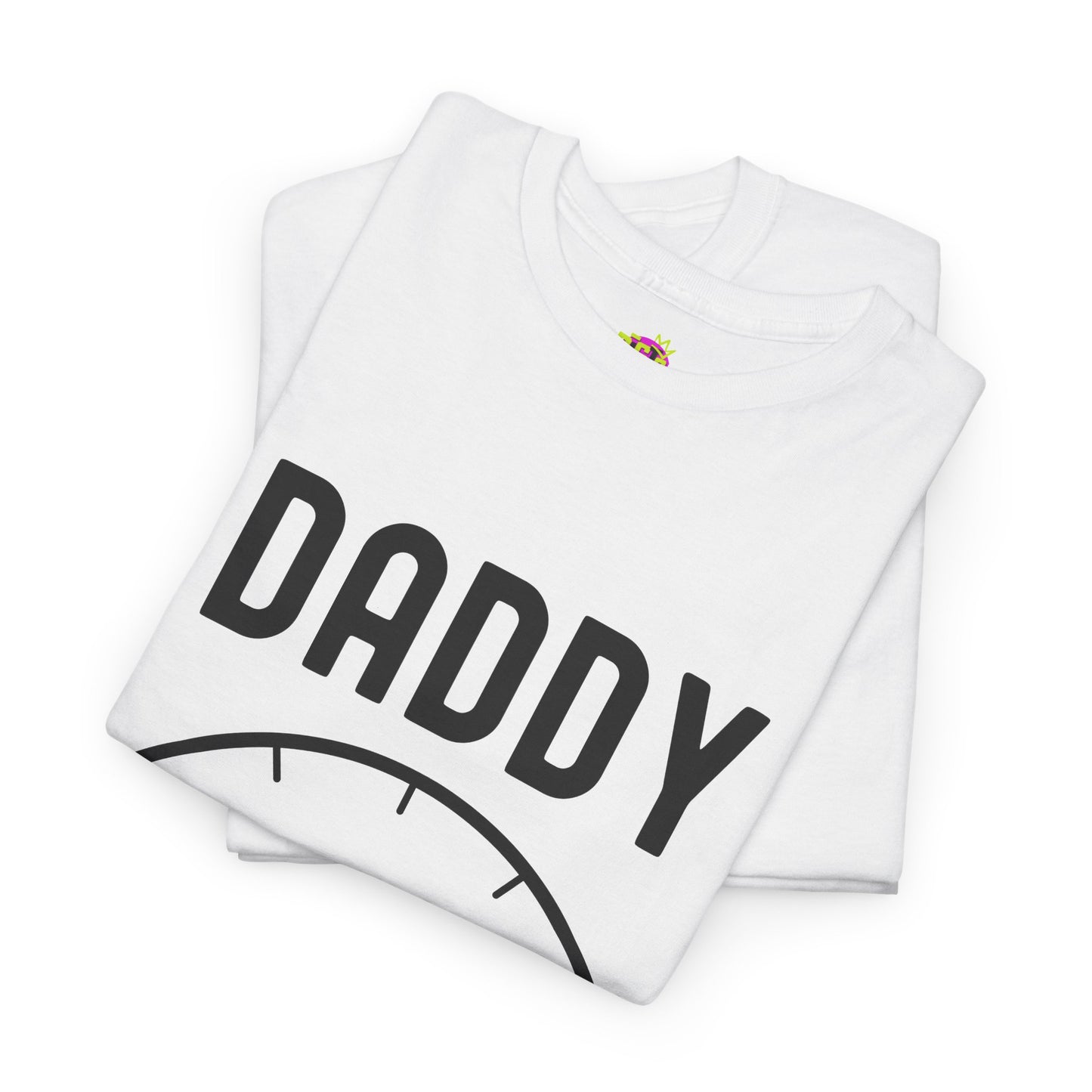 Daddy Fuel Level Unisex Heavy Cotton Tee - Funny Dad Shirt, Gifts for Father's Day, Family Reunion Attire, Everyday Humor Tee