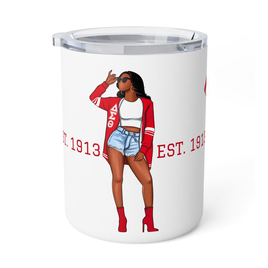 Delta DST Established 1913 Insulated Coffee Mug - Sorority Gift, Greek Life, HBCU, 10oz Tea Cup, Greek Sister Present, College Organization