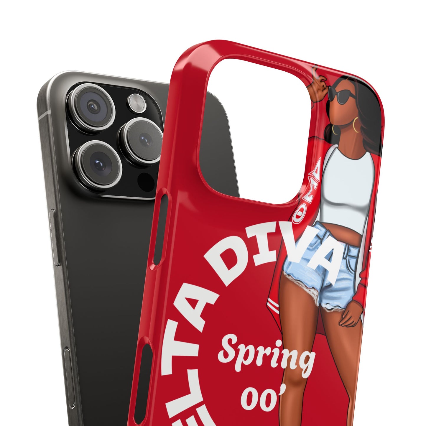 Personalize Delta Diva Soror Chic Slim Phone Case, Stylish Phone Cover, Trendy Gadget Accessory, Gifts for Her,Personalized Phone Protection