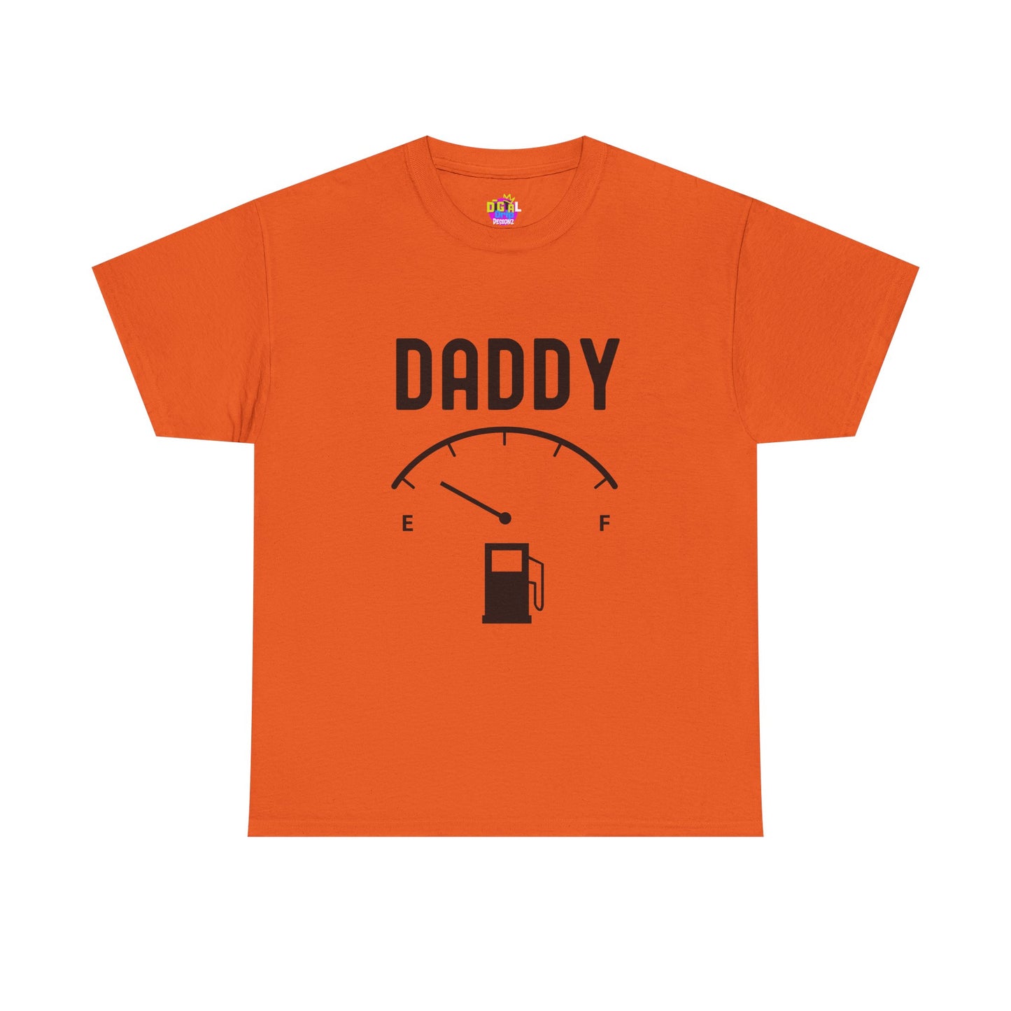 Daddy Fuel Level Unisex Heavy Cotton Tee - Funny Dad Shirt, Gifts for Father's Day, Family Reunion Attire, Everyday Humor Tee