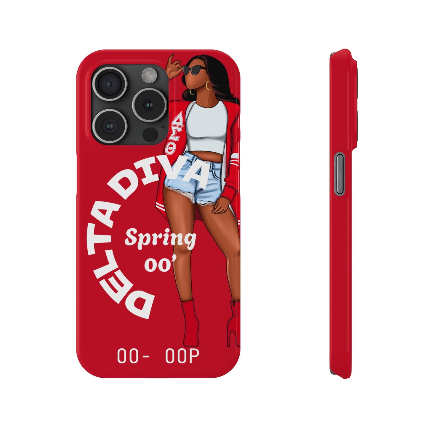 Personalize Delta Diva Soror Chic Slim Phone Case, Stylish Phone Cover, Trendy Gadget Accessory, Gifts for Her,Personalized Phone Protection