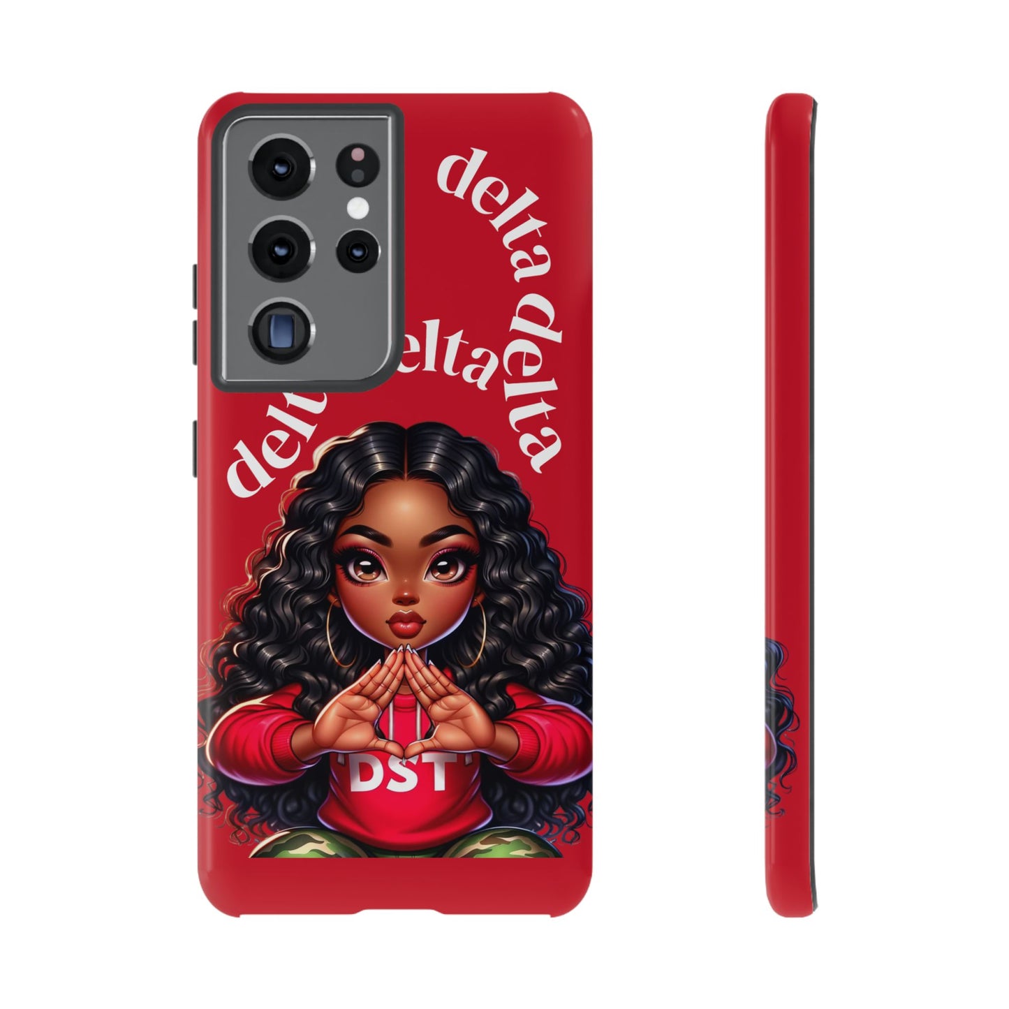 Delta Delta Tough Phone Case, Sorority Gifts, Cute Phone Accessories, Red Phone Cover, Greek Life