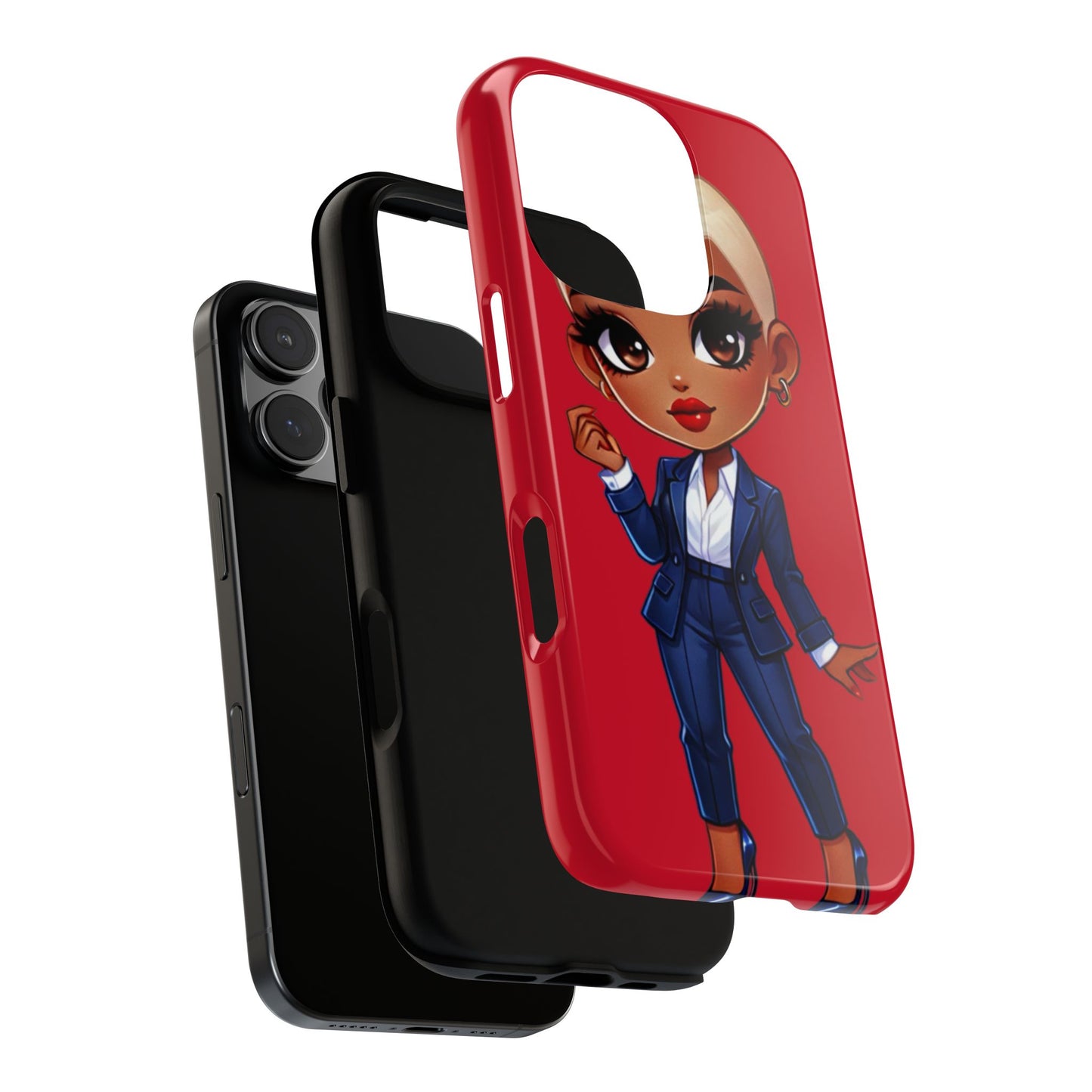 Stylish Phone Case with Confident “Deedra” Character Design, Protects Your Phone, Unique Gift, Trendy Accessory, Fashion Statement