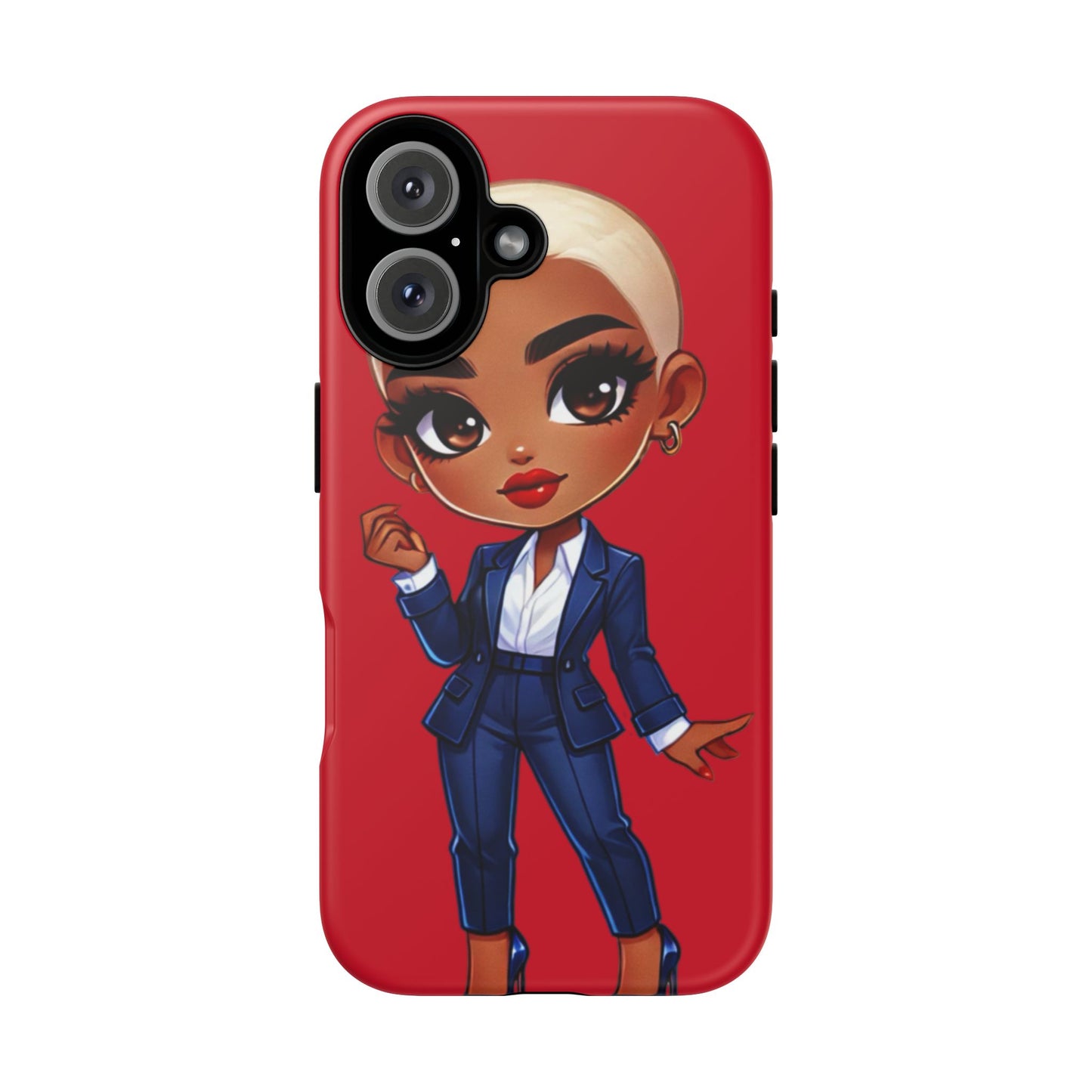Stylish Phone Case with Confident “Deedra” Character Design, Protects Your Phone, Unique Gift, Trendy Accessory, Fashion Statement