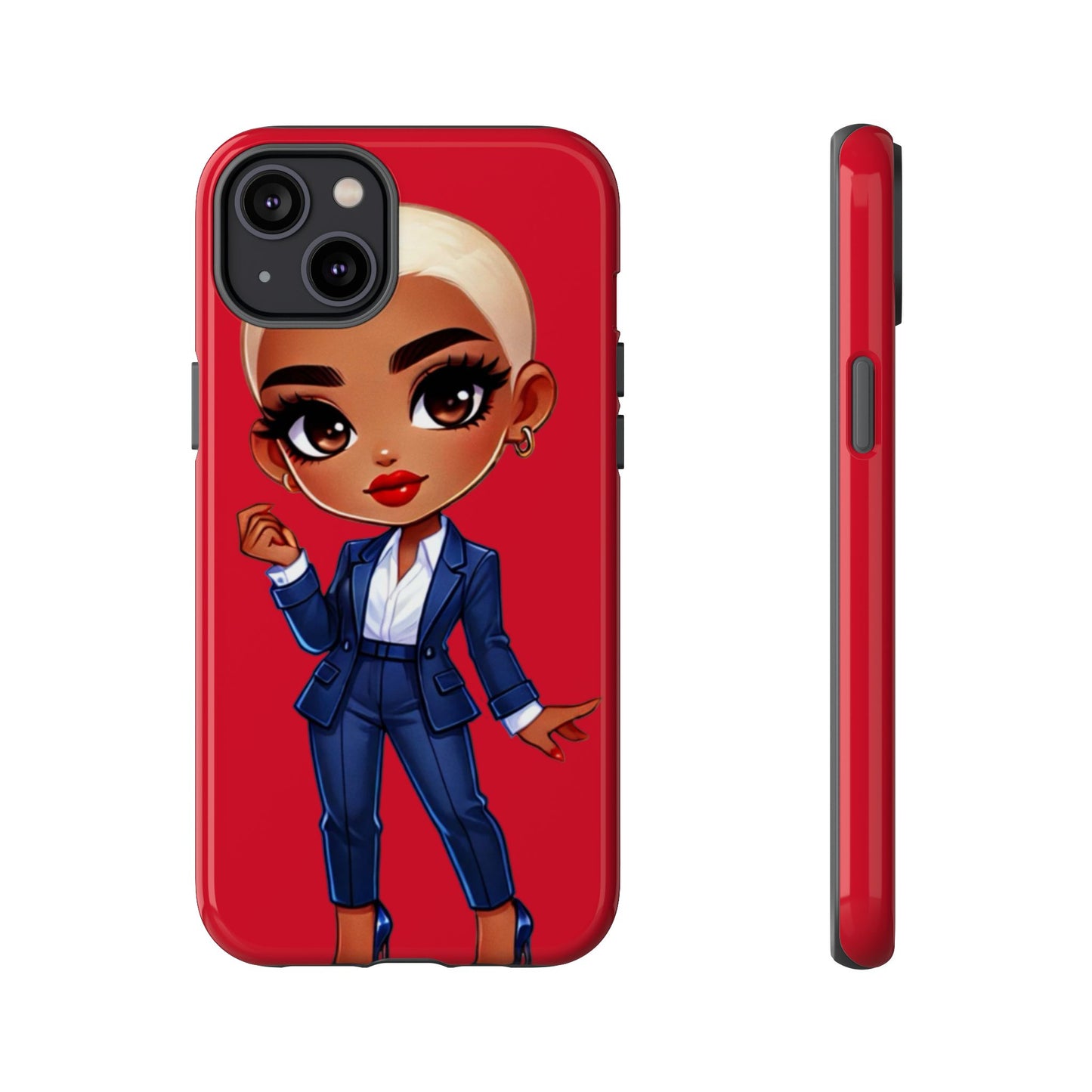 Stylish Phone Case with Confident “Deedra” Character Design, Protects Your Phone, Unique Gift, Trendy Accessory, Fashion Statement