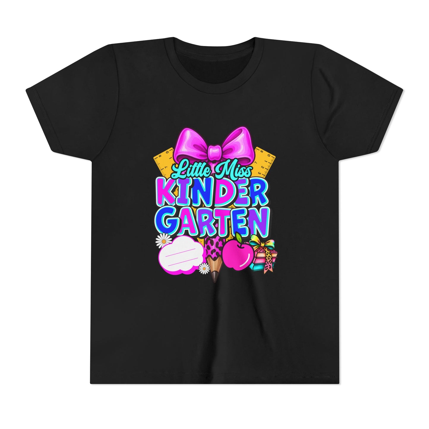 Little Miss Kindergarten Tee, Kids T-Shirt for Kindergarteners, Cute Gift for Back to School, Fun Classroom Wear, Birthday Gift