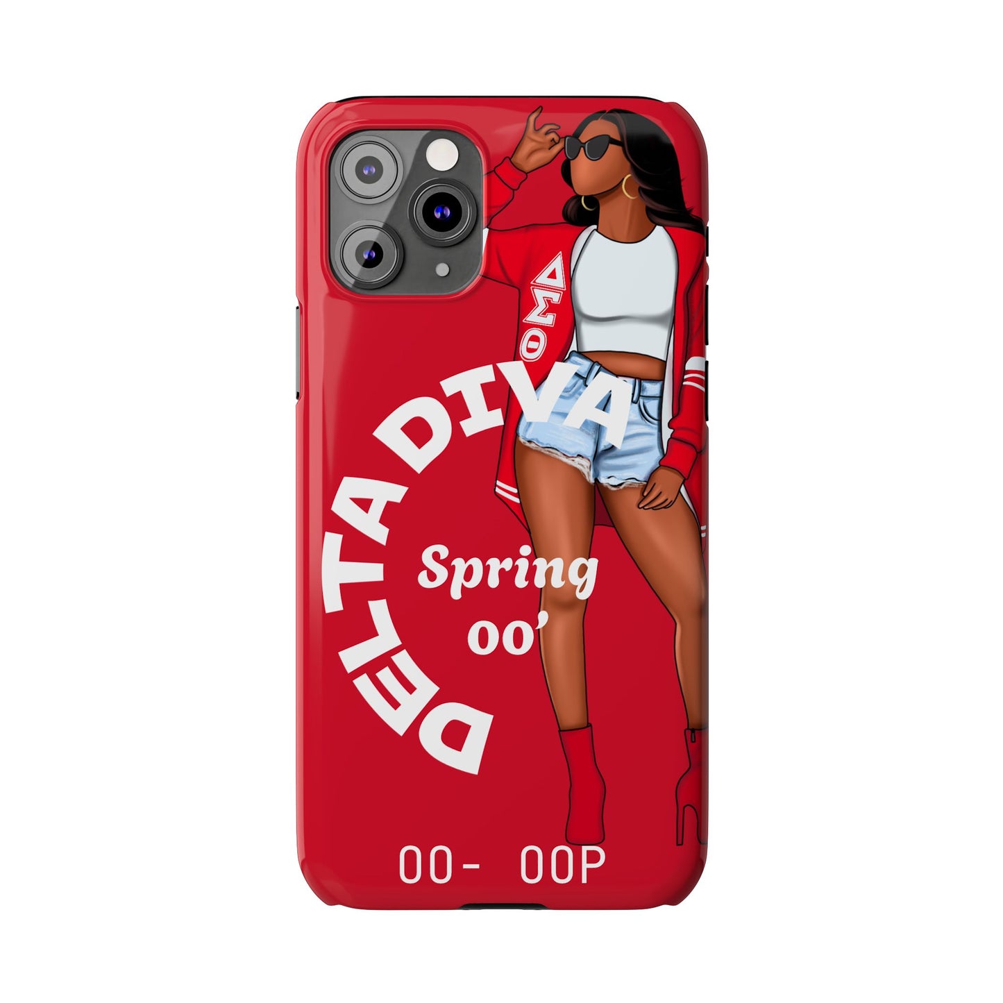 Personalize Delta Diva Soror Chic Slim Phone Case, Stylish Phone Cover, Trendy Gadget Accessory, Gifts for Her,Personalized Phone Protection