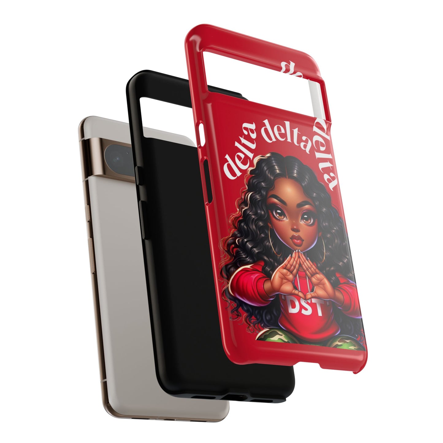 Delta Delta Tough Phone Case, Sorority Gifts, Cute Phone Accessories, Red Phone Cover, Greek Life
