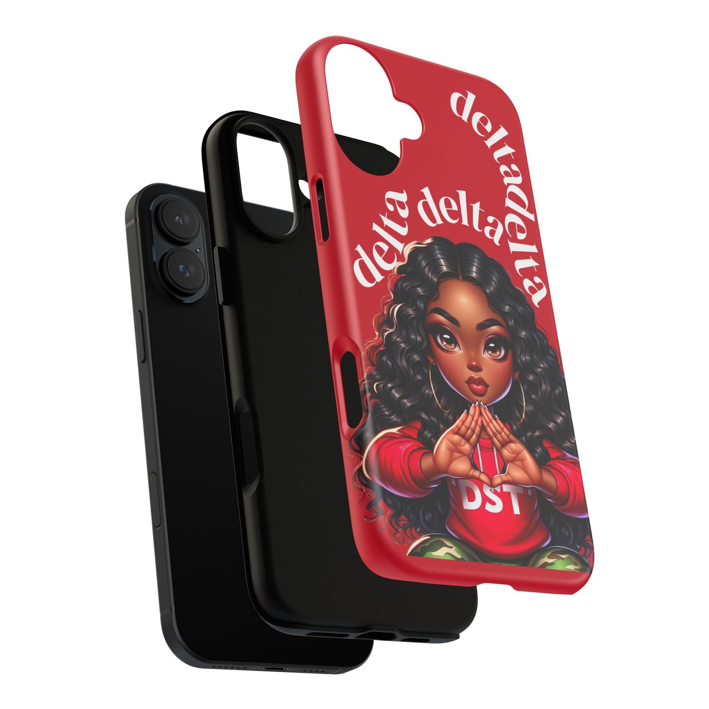 Delta Delta Tough Phone Case, Sorority Gifts, Cute Phone Accessories, Red Phone Cover, Greek Life