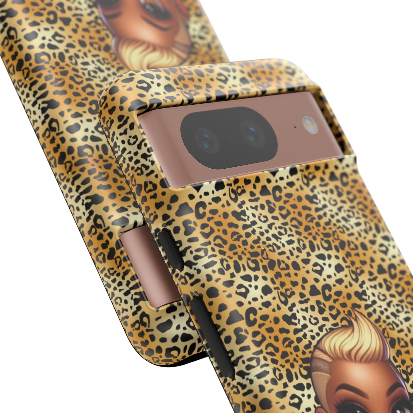 Phone Case, Blonde Bombshell Leopard Print Case, Tough Phone Cover, Stylish Animal Print Phone Protector, Gift for Her