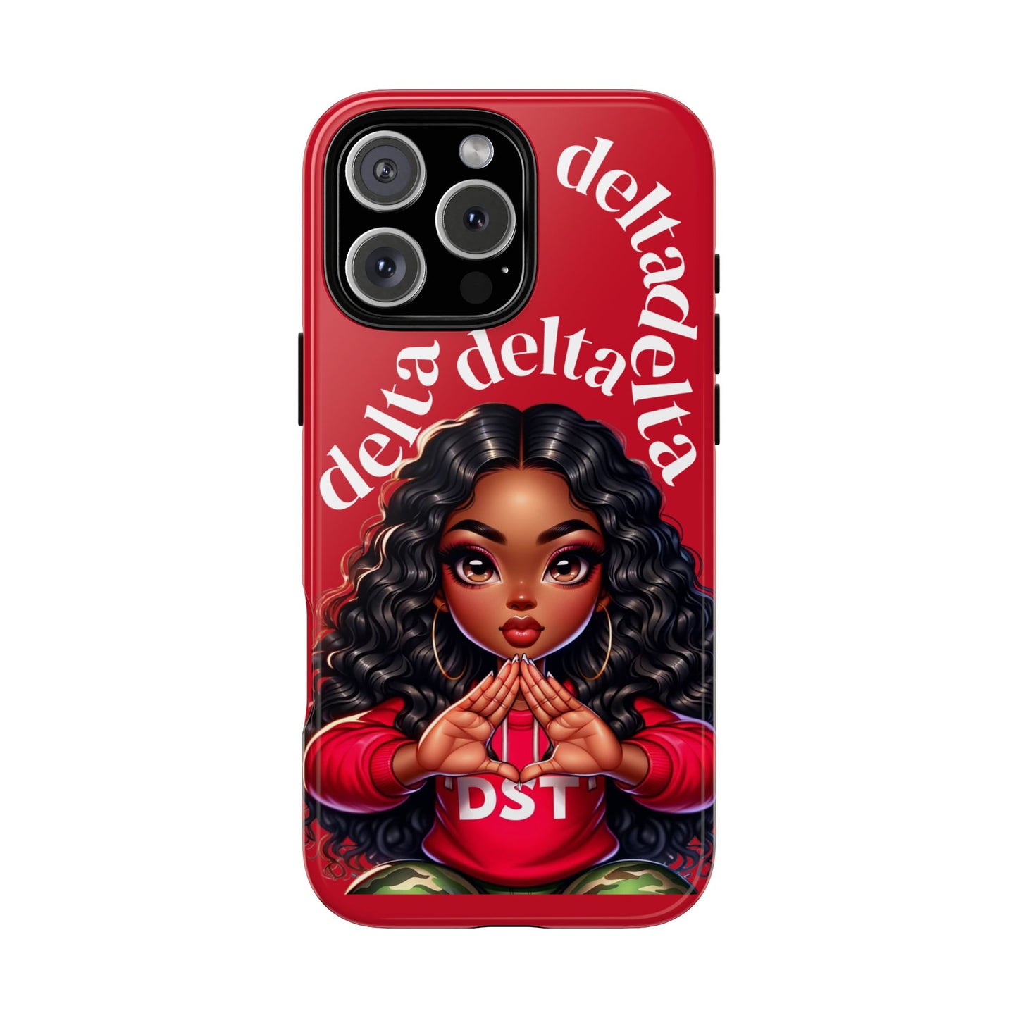 Delta Delta Tough Phone Case, Sorority Gifts, Cute Phone Accessories, Red Phone Cover, Greek Life