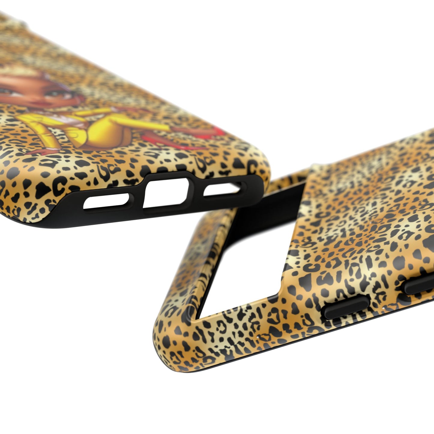 Phone Case, Blonde Bombshell Leopard Print Case, Tough Phone Cover, Stylish Animal Print Phone Protector, Gift for Her