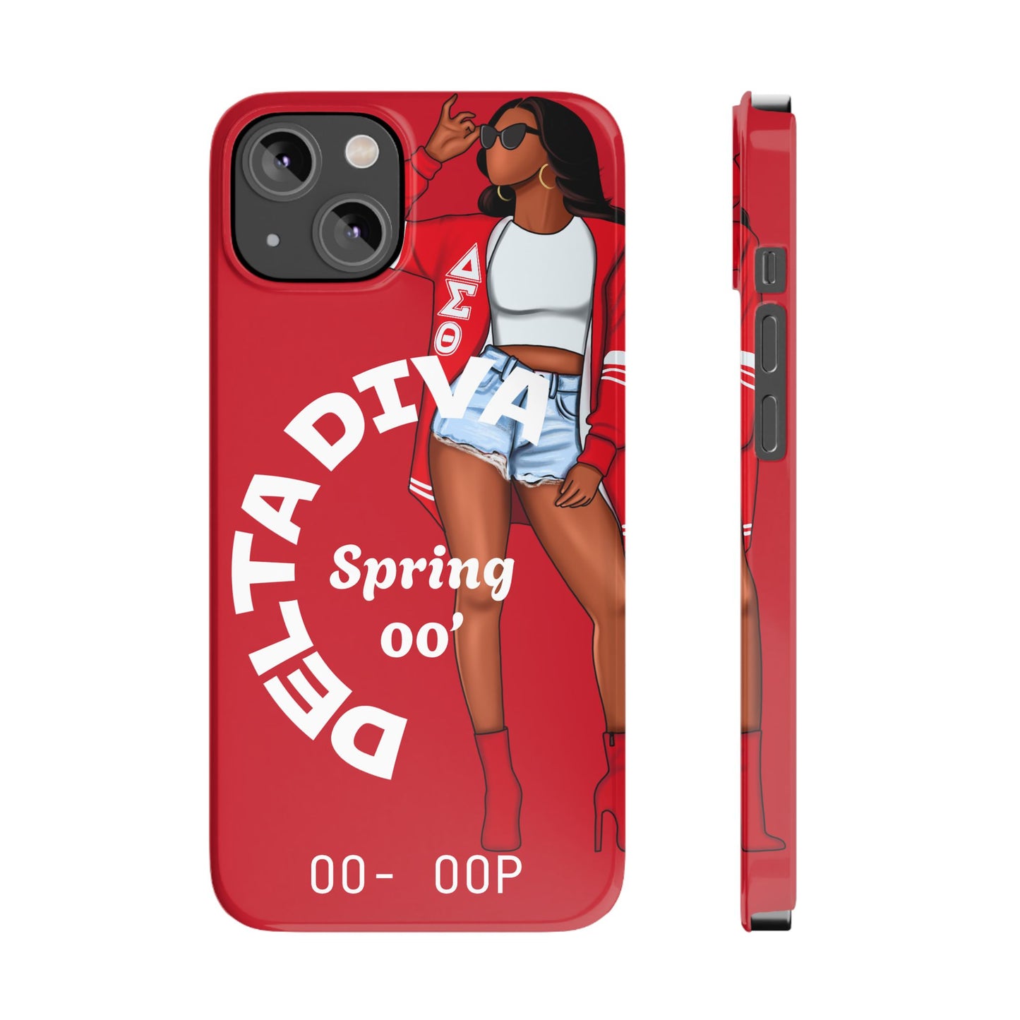 Personalize Delta Diva Soror Chic Slim Phone Case, Stylish Phone Cover, Trendy Gadget Accessory, Gifts for Her,Personalized Phone Protection