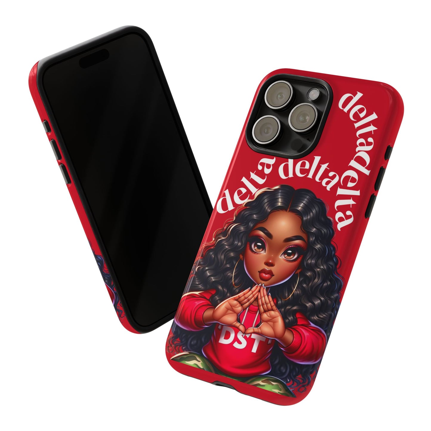 Delta Delta Tough Phone Case, Sorority Gifts, Cute Phone Accessories, Red Phone Cover, Greek Life