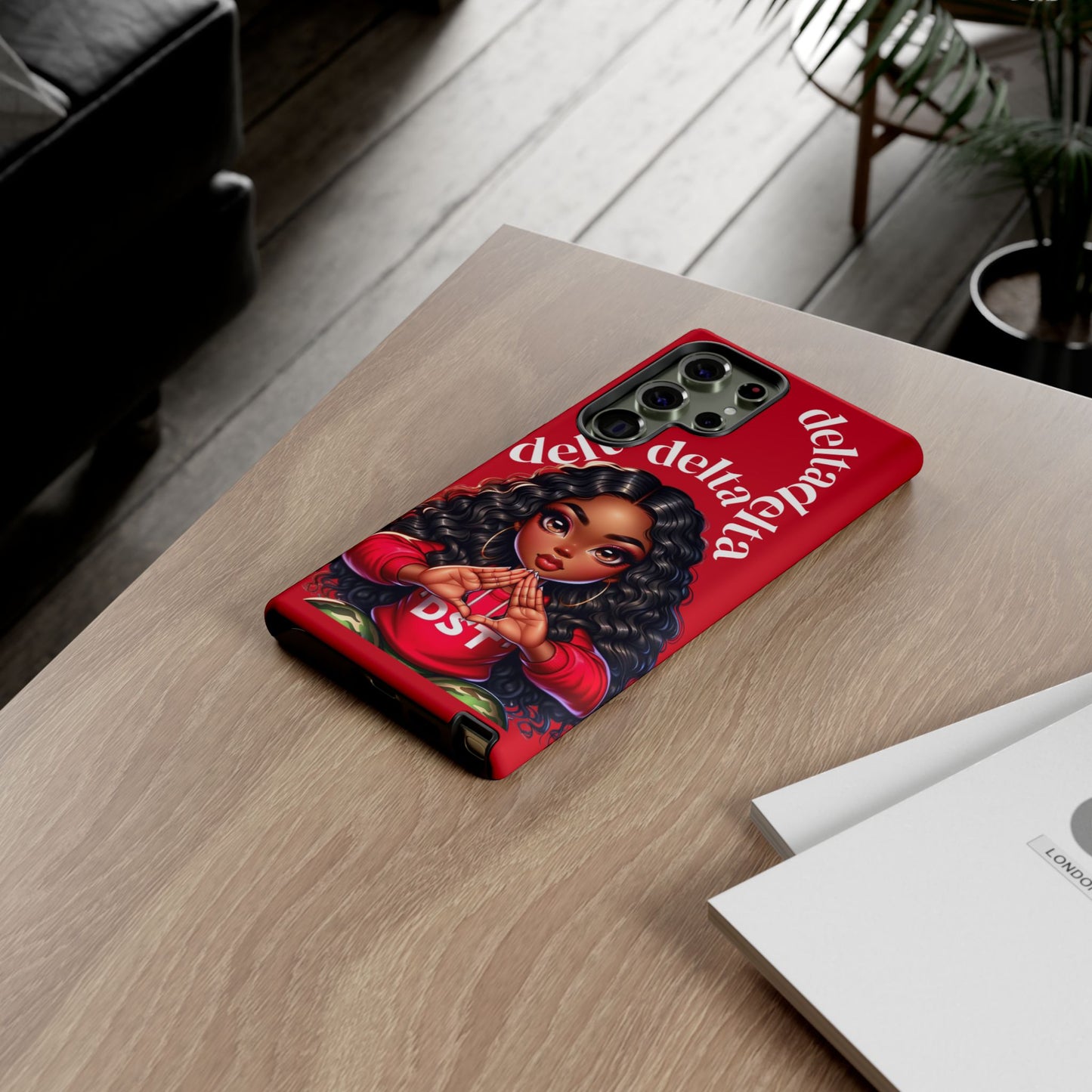 Delta Delta Tough Phone Case, Sorority Gifts, Cute Phone Accessories, Red Phone Cover, Greek Life