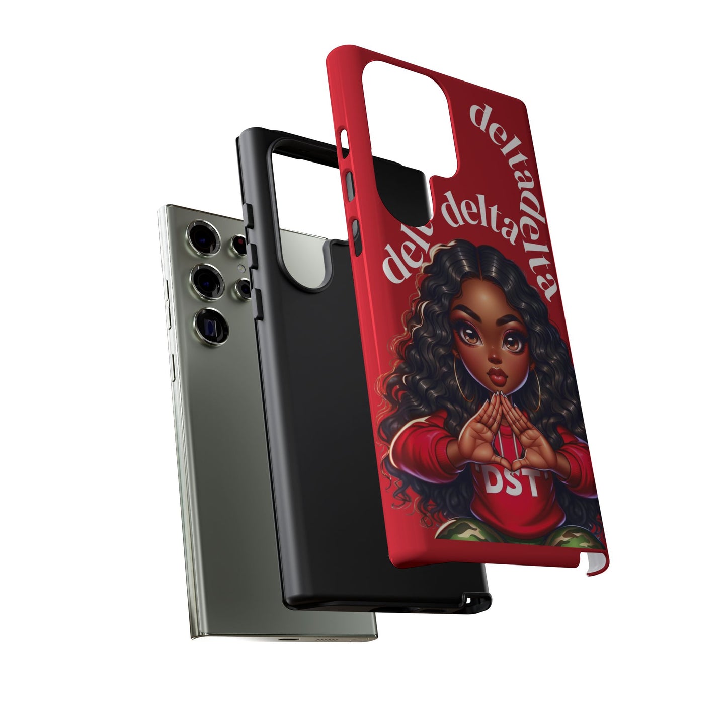 Delta Delta Tough Phone Case, Sorority Gifts, Cute Phone Accessories, Red Phone Cover, Greek Life