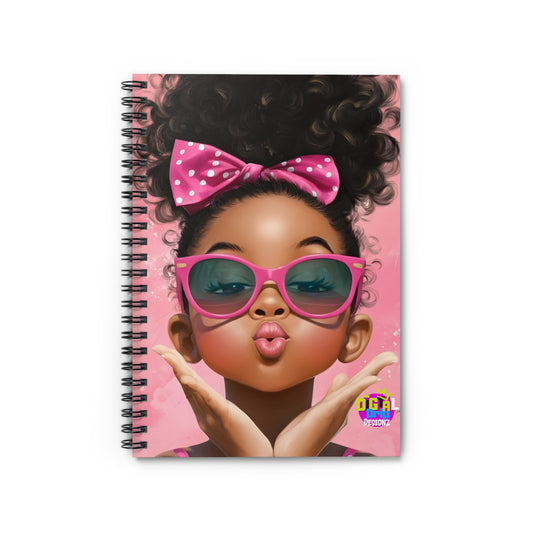 Cute Girl Spiral Notebook - Ruled Line, Fun & Stylish Stationery for Kids & Teens