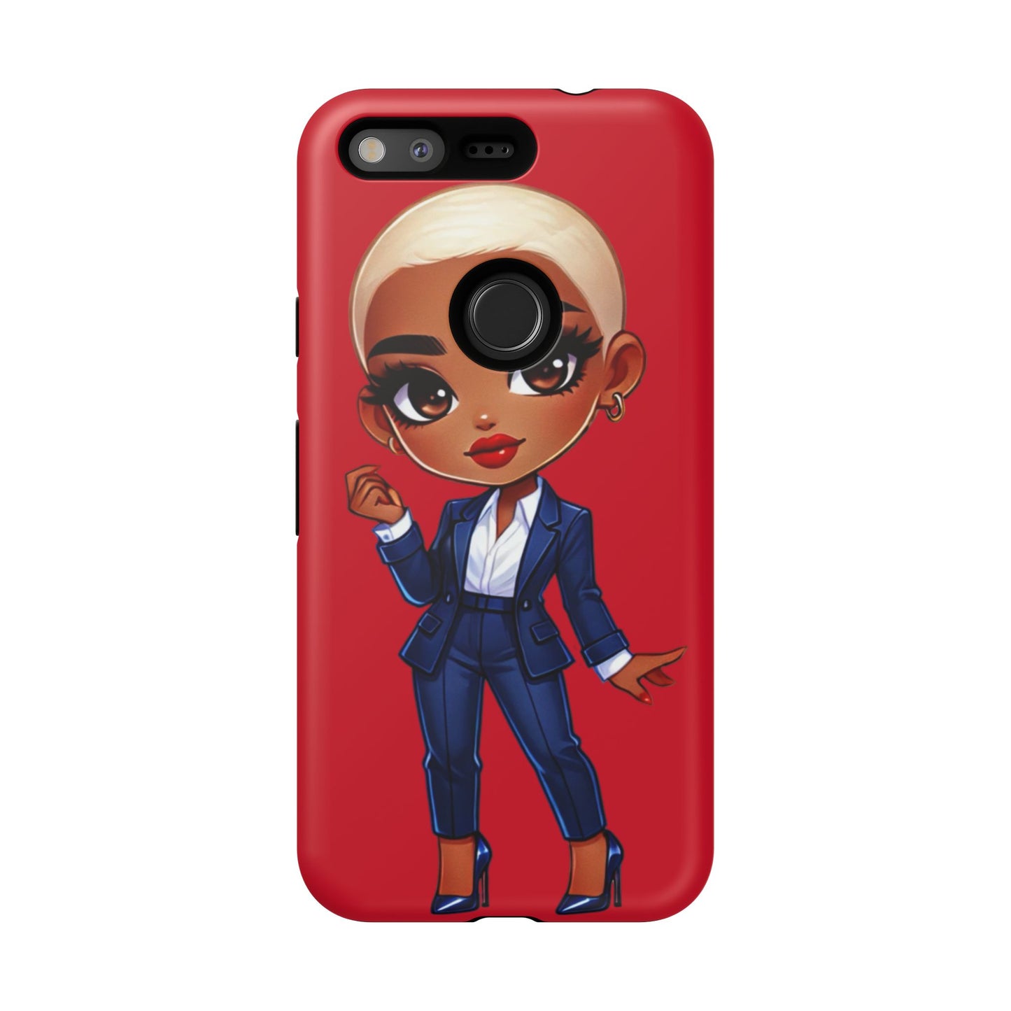 Stylish Phone Case with Confident “Deedra” Character Design, Protects Your Phone, Unique Gift, Trendy Accessory, Fashion Statement