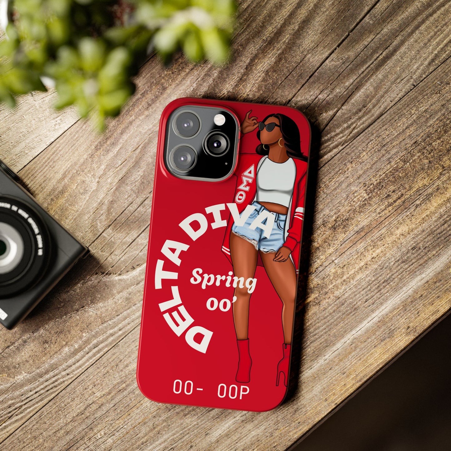 Personalize Delta Diva Soror Chic Slim Phone Case, Stylish Phone Cover, Trendy Gadget Accessory, Gifts for Her,Personalized Phone Protection