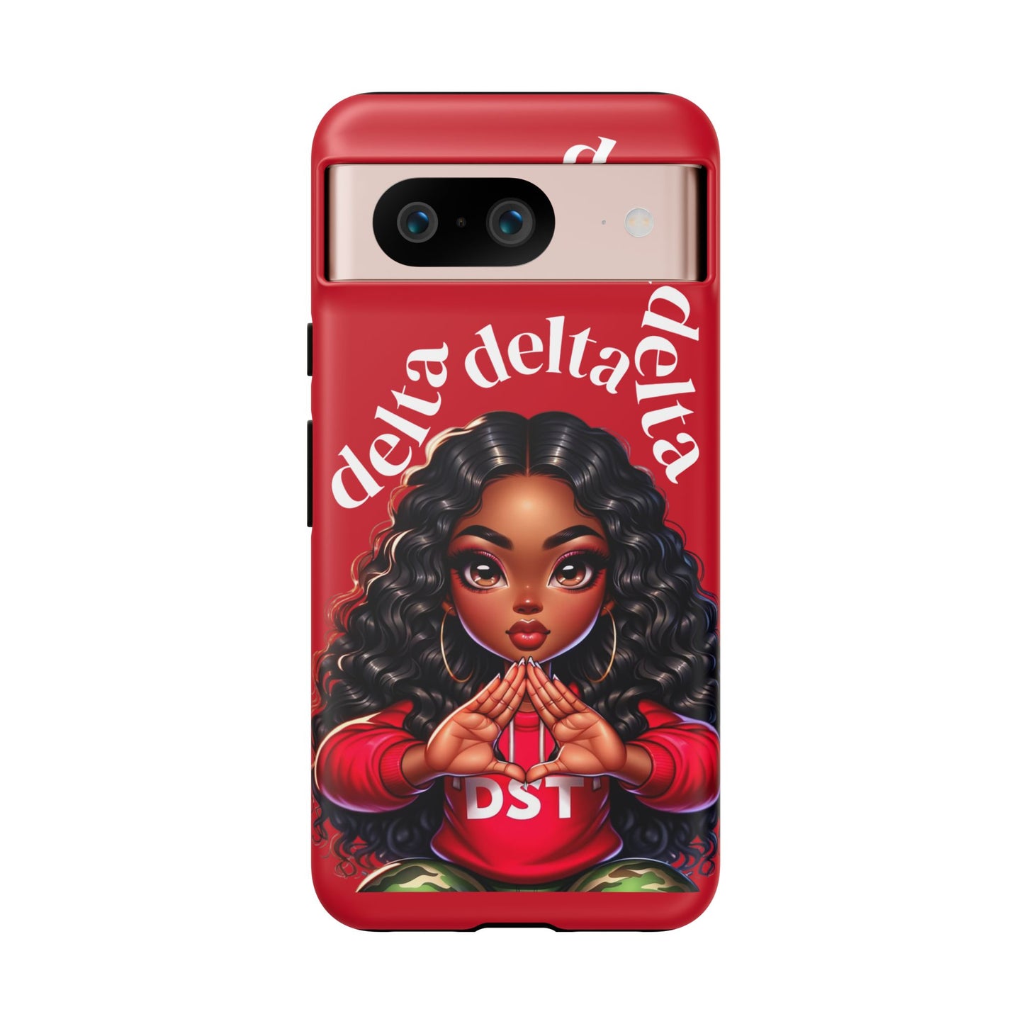 Delta Delta Tough Phone Case, Sorority Gifts, Cute Phone Accessories, Red Phone Cover, Greek Life