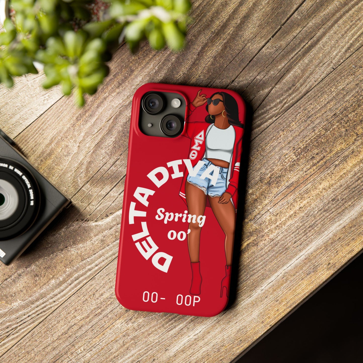 Personalize Delta Diva Soror Chic Slim Phone Case, Stylish Phone Cover, Trendy Gadget Accessory, Gifts for Her,Personalized Phone Protection