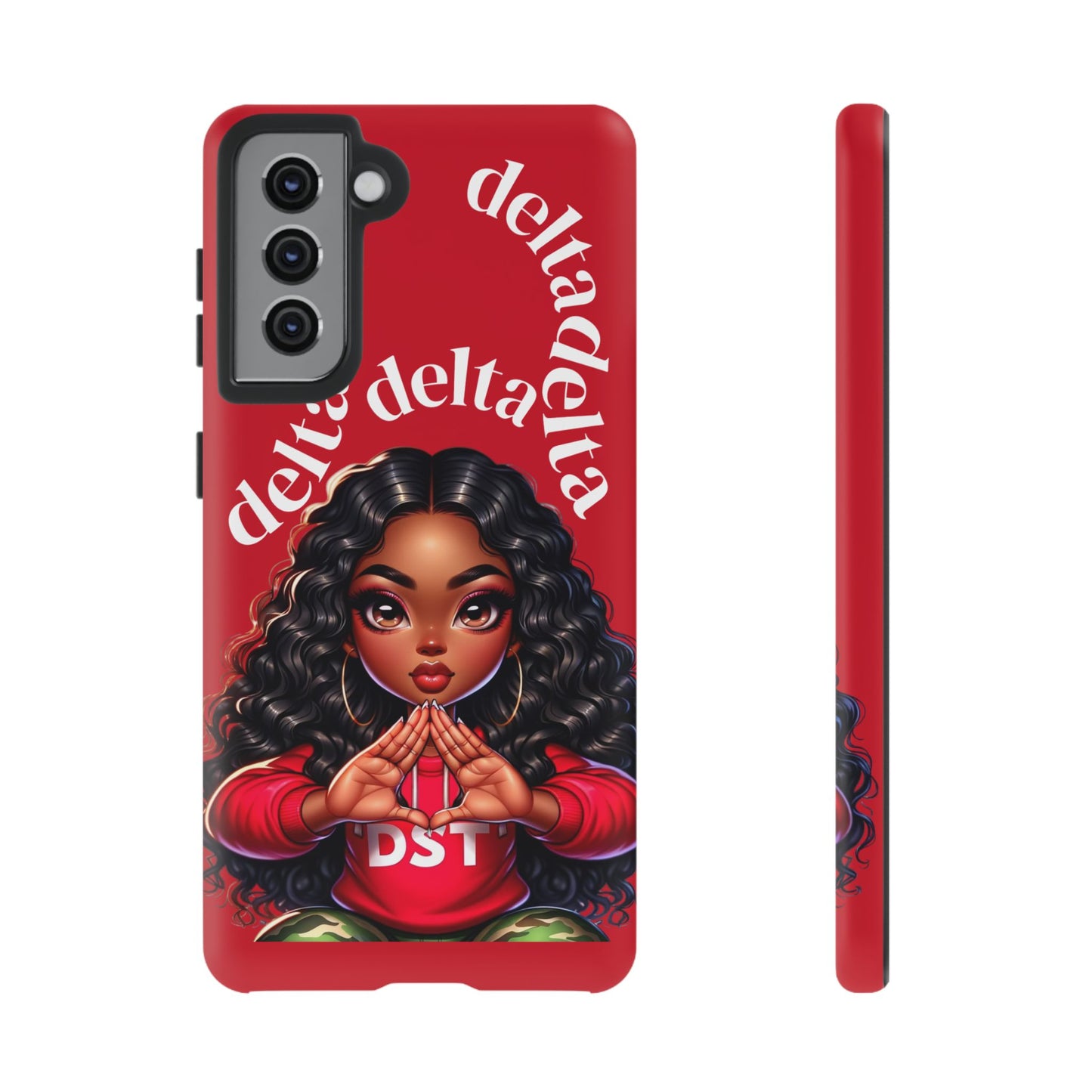 Delta Delta Tough Phone Case, Sorority Gifts, Cute Phone Accessories, Red Phone Cover, Greek Life