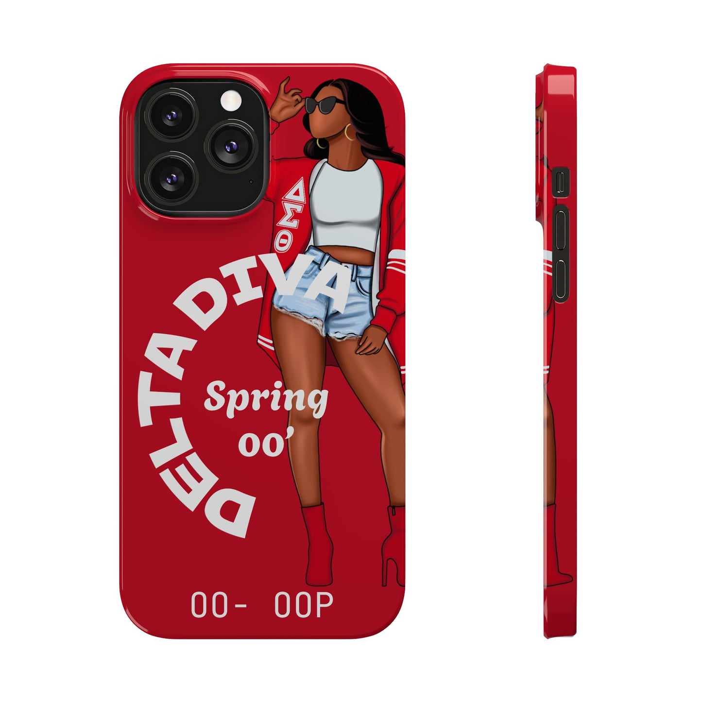 Personalize Delta Diva Soror Chic Slim Phone Case, Stylish Phone Cover, Trendy Gadget Accessory, Gifts for Her,Personalized Phone Protection