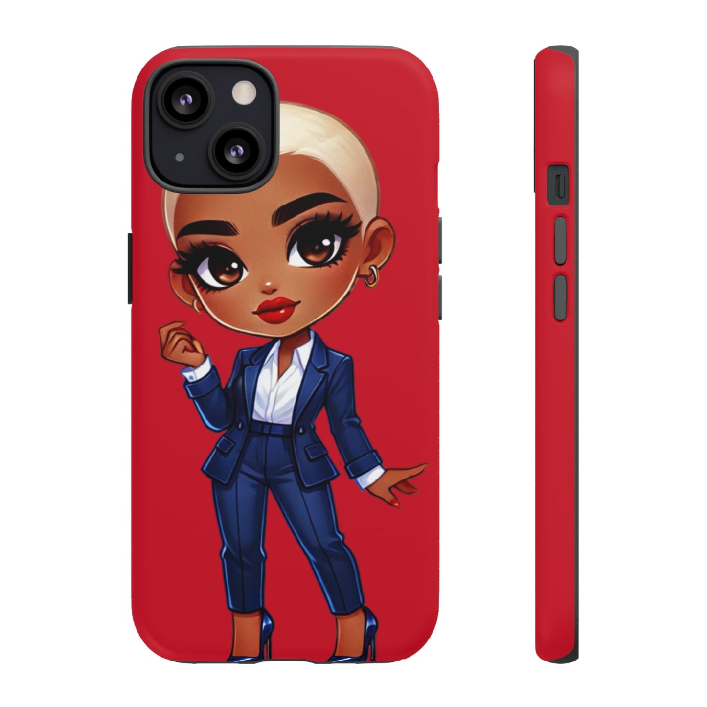 Stylish Phone Case with Confident “Deedra” Character Design, Protects Your Phone, Unique Gift, Trendy Accessory, Fashion Statement