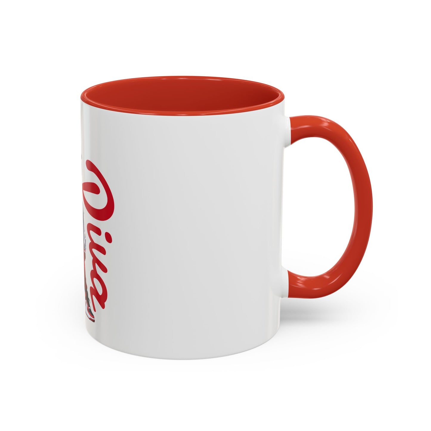 Diva Accent Coffee Mug, Stylish Coffee Cup, Gift for Her, Trendy Drinkware, Diva Mug for Coffee Lovers