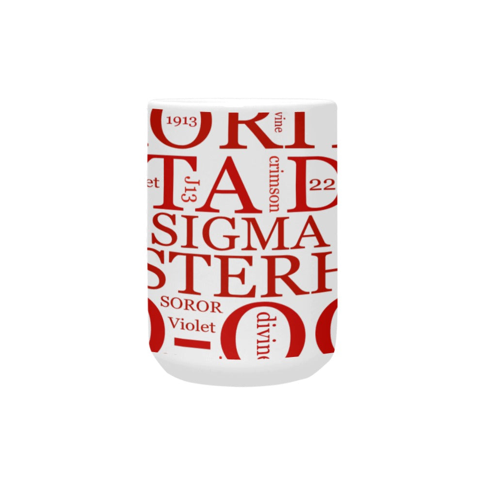 DST word cloud mug Custom Ceramic Mug (15OZ)