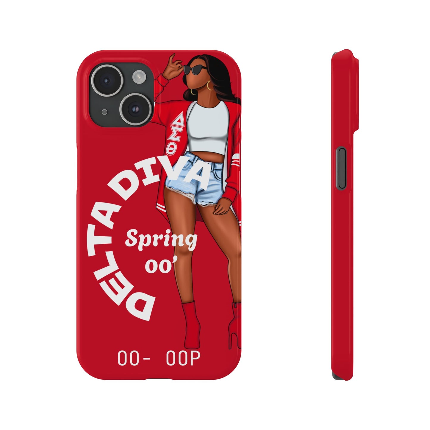 Personalize Delta Diva Soror Chic Slim Phone Case, Stylish Phone Cover, Trendy Gadget Accessory, Gifts for Her,Personalized Phone Protection