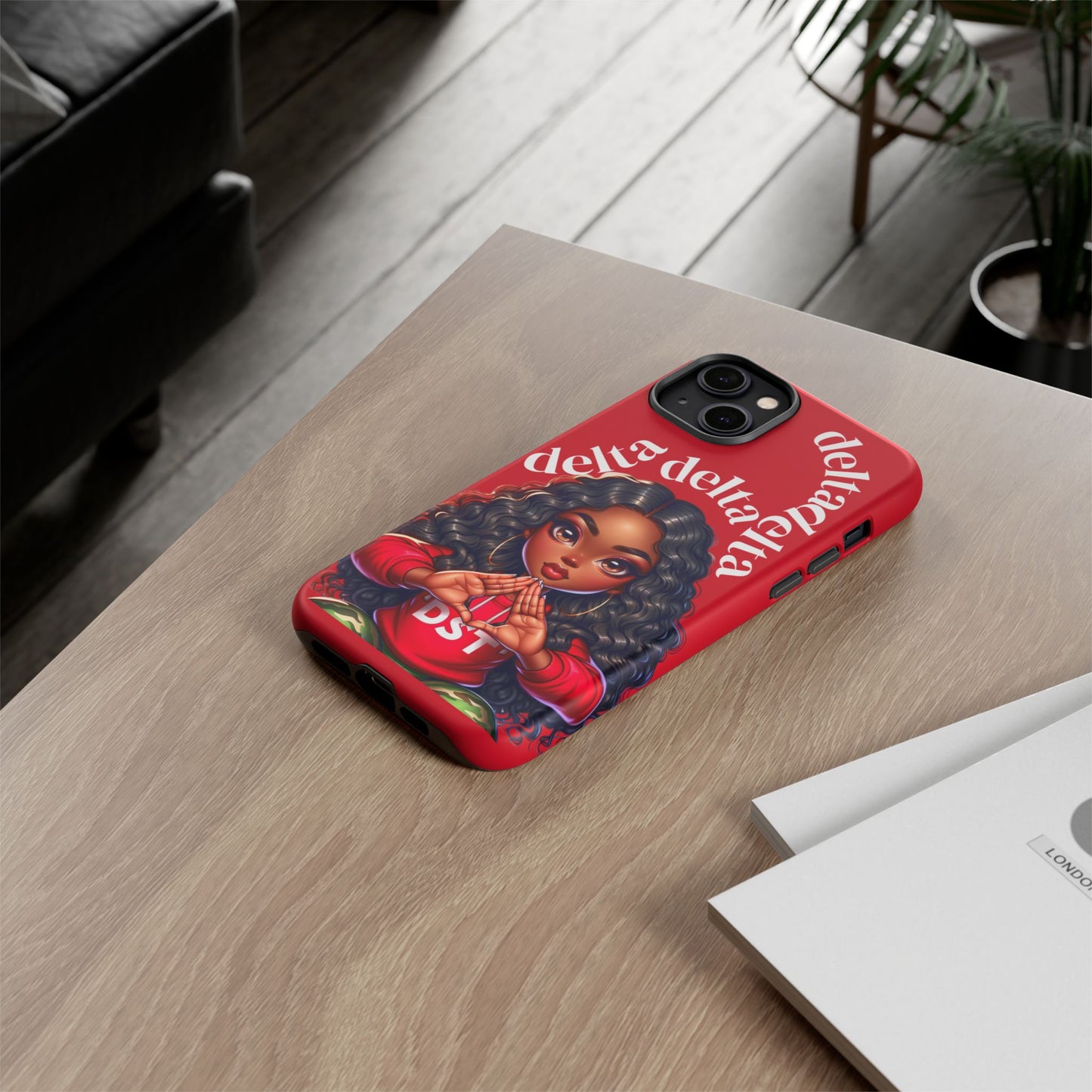 Delta Delta Tough Phone Case, Sorority Gifts, Cute Phone Accessories, Red Phone Cover, Greek Life