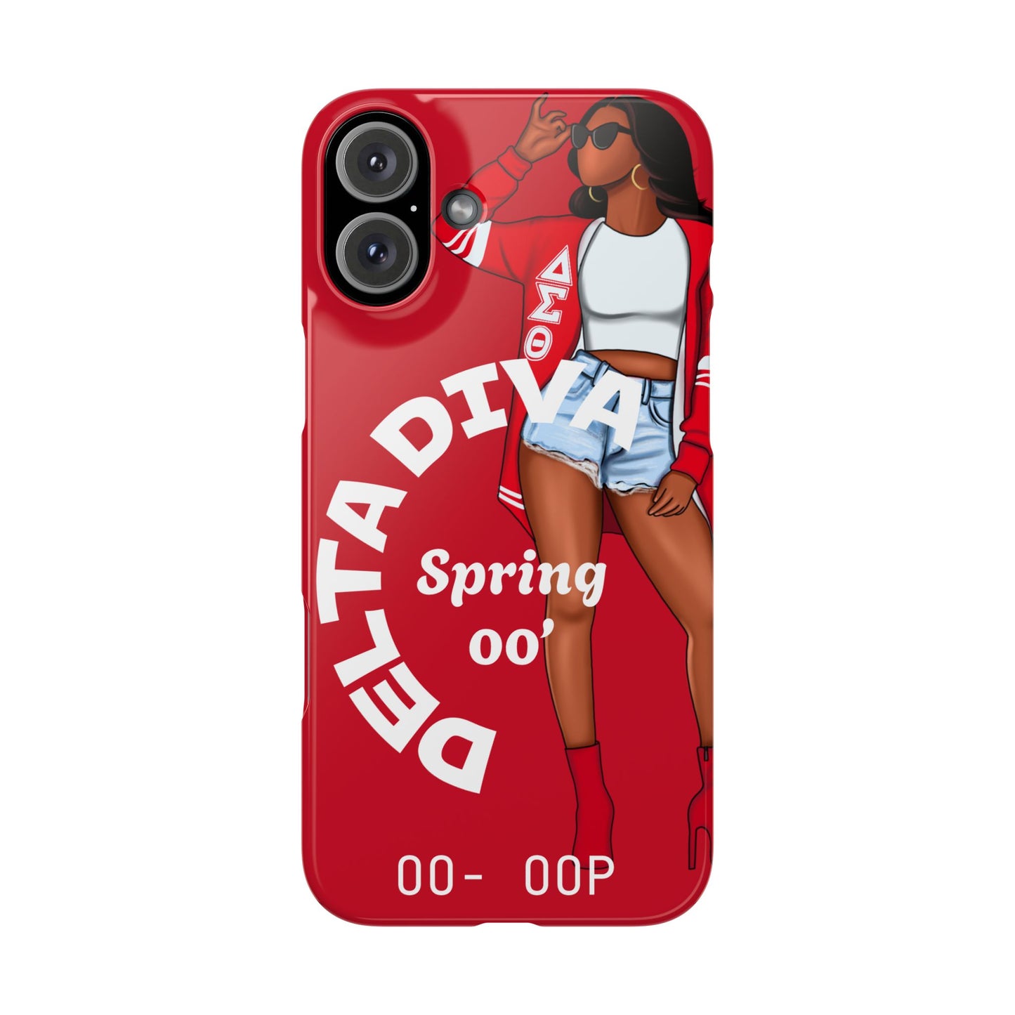 Personalize Delta Diva Soror Chic Slim Phone Case, Stylish Phone Cover, Trendy Gadget Accessory, Gifts for Her,Personalized Phone Protection