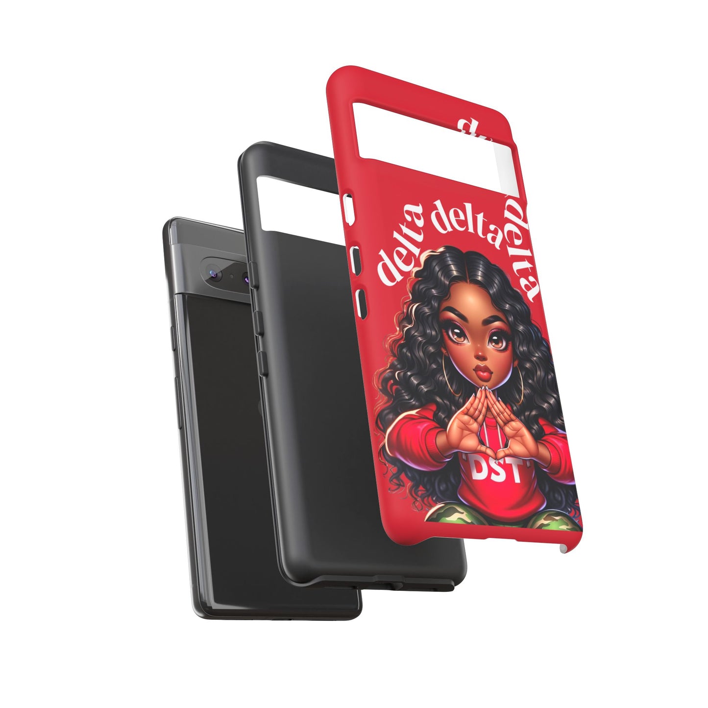 Delta Delta Tough Phone Case, Sorority Gifts, Cute Phone Accessories, Red Phone Cover, Greek Life