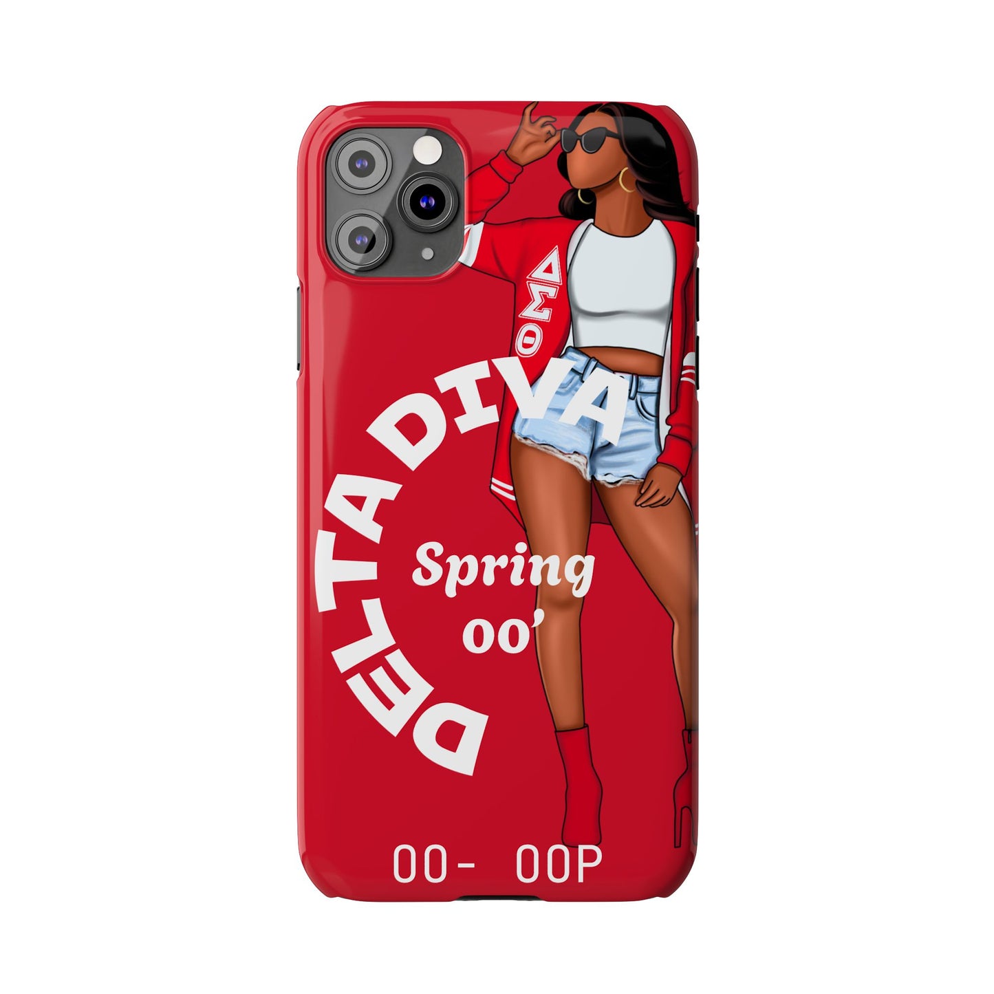 Personalize Delta Diva Soror Chic Slim Phone Case, Stylish Phone Cover, Trendy Gadget Accessory, Gifts for Her,Personalized Phone Protection