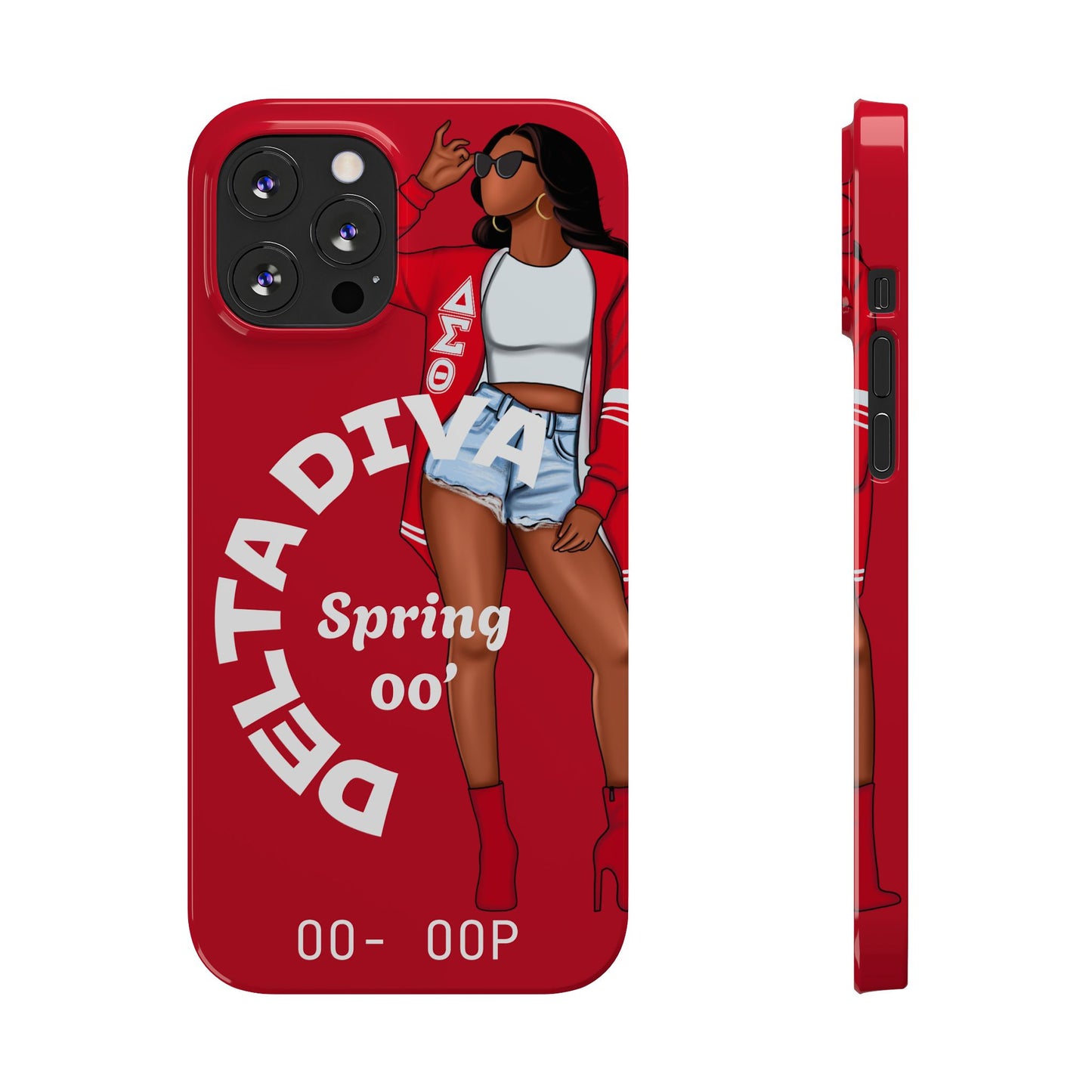 Personalize Delta Diva Soror Chic Slim Phone Case, Stylish Phone Cover, Trendy Gadget Accessory, Gifts for Her,Personalized Phone Protection