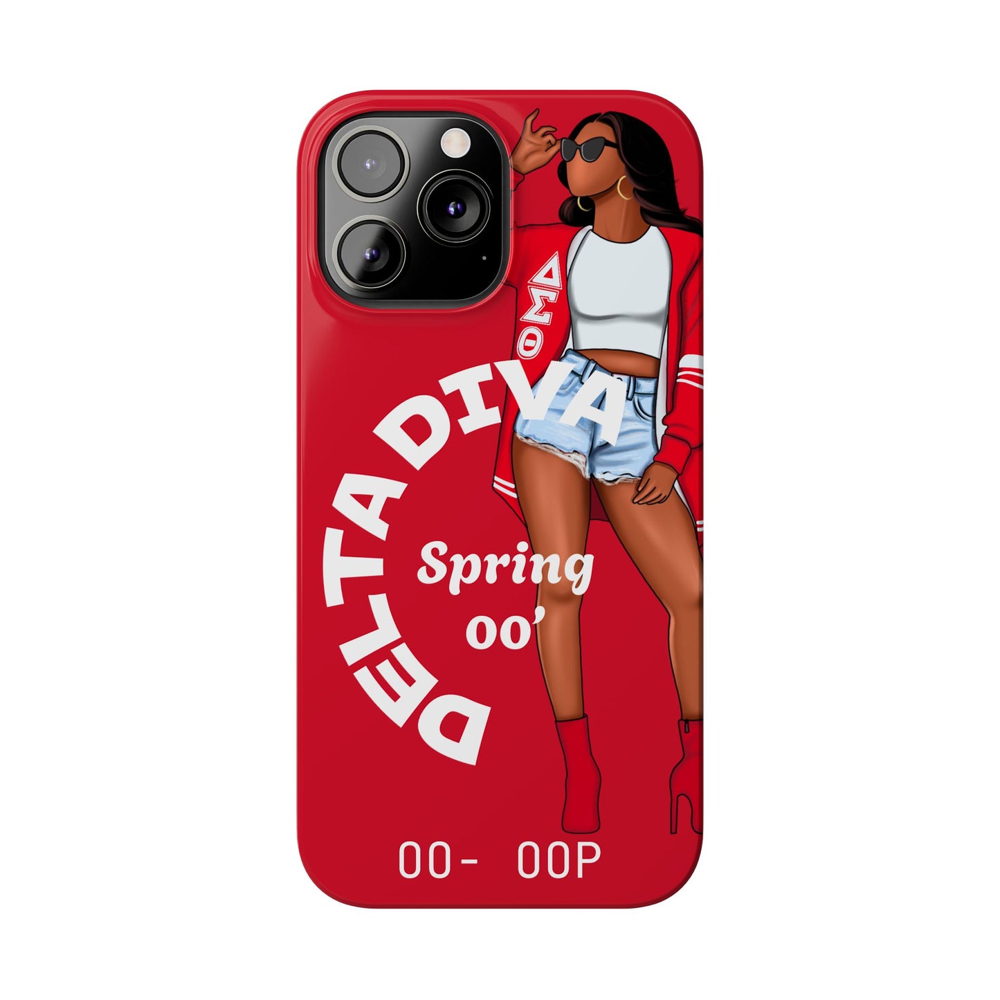 Personalize Delta Diva Soror Chic Slim Phone Case, Stylish Phone Cover, Trendy Gadget Accessory, Gifts for Her,Personalized Phone Protection