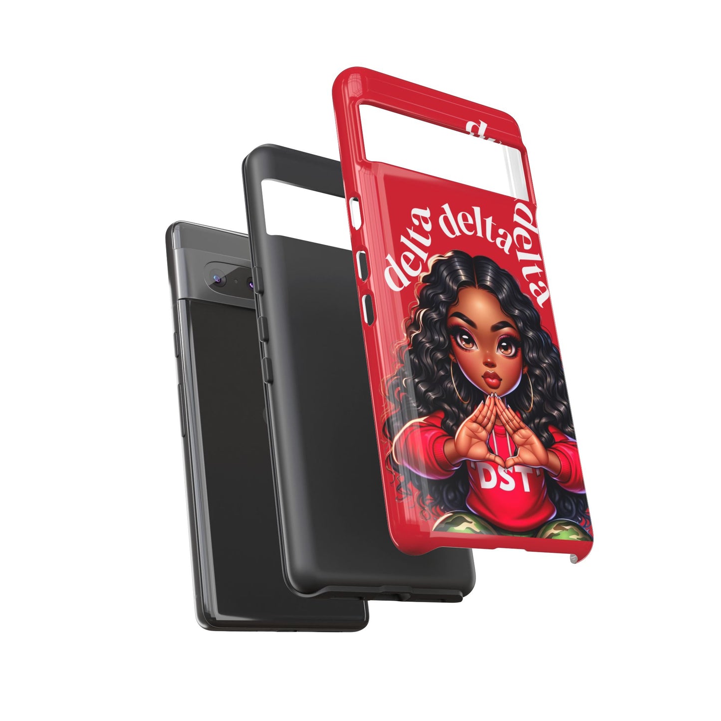 Delta Delta Tough Phone Case, Sorority Gifts, Cute Phone Accessories, Red Phone Cover, Greek Life