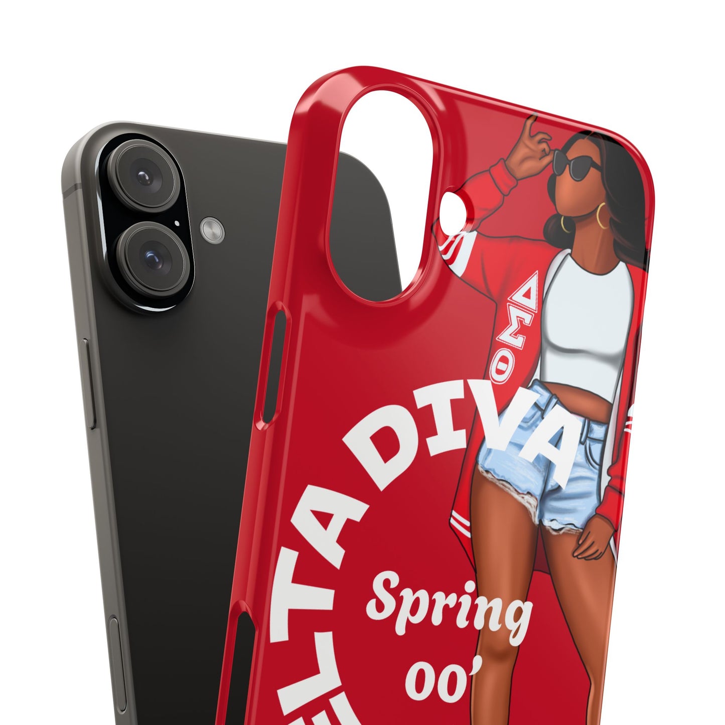 Personalize Delta Diva Soror Chic Slim Phone Case, Stylish Phone Cover, Trendy Gadget Accessory, Gifts for Her,Personalized Phone Protection
