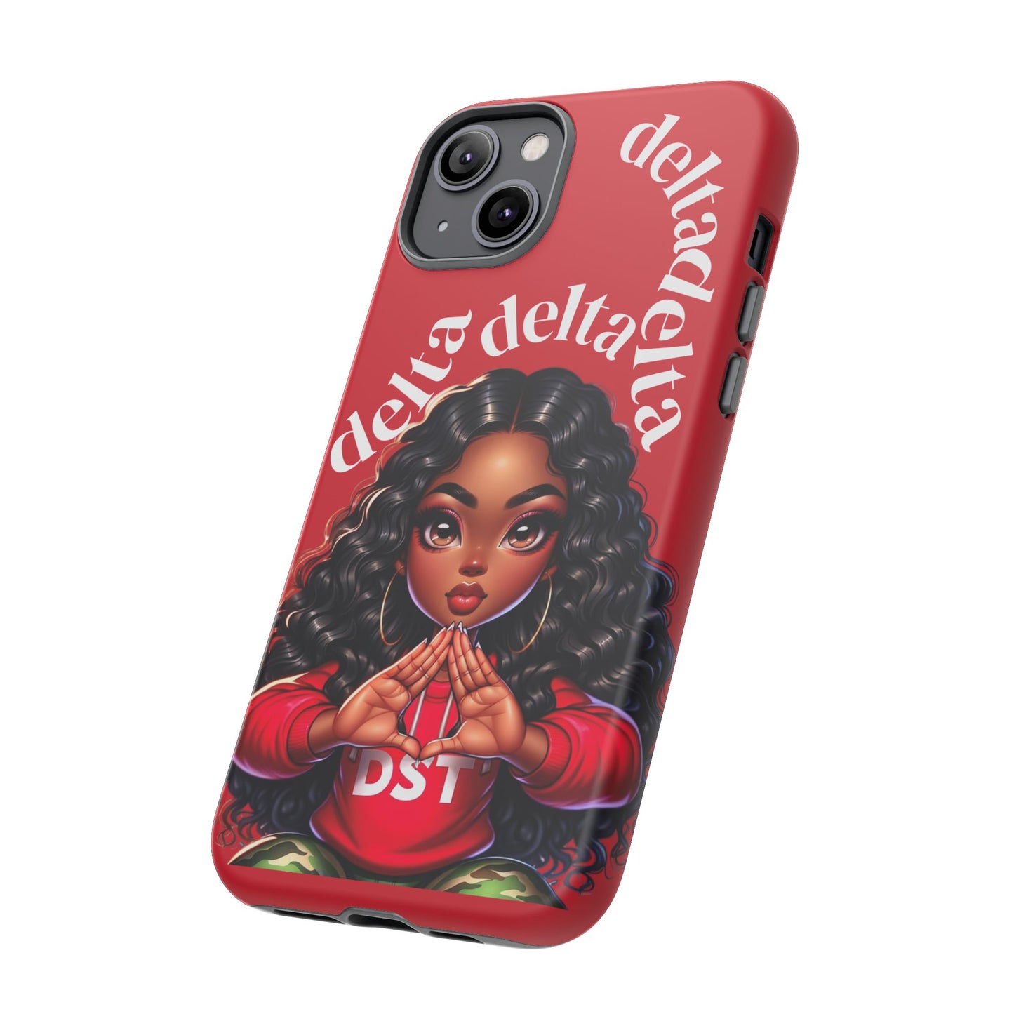 Delta Delta Tough Phone Case, Sorority Gifts, Cute Phone Accessories, Red Phone Cover, Greek Life