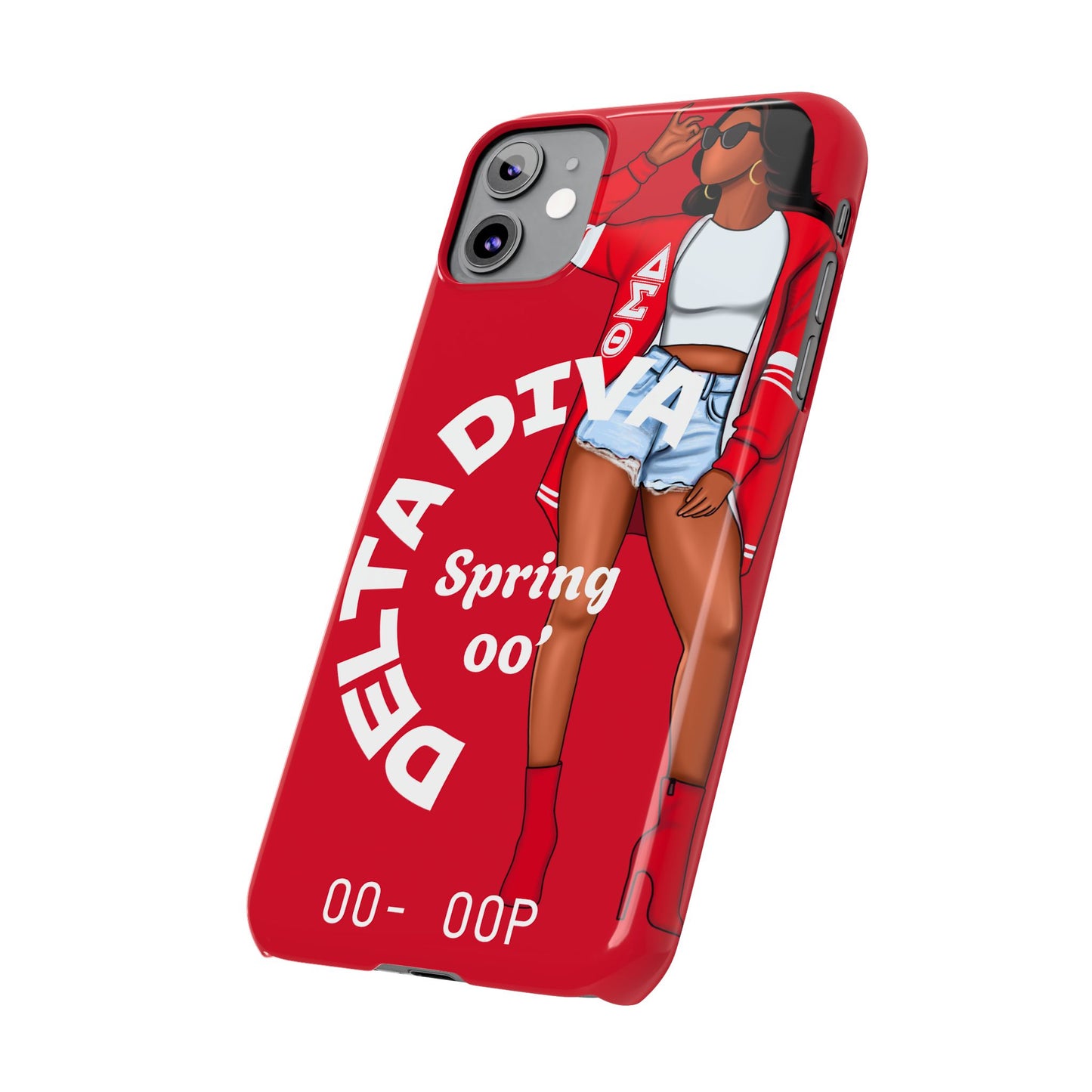 Personalize Delta Diva Soror Chic Slim Phone Case, Stylish Phone Cover, Trendy Gadget Accessory, Gifts for Her,Personalized Phone Protection