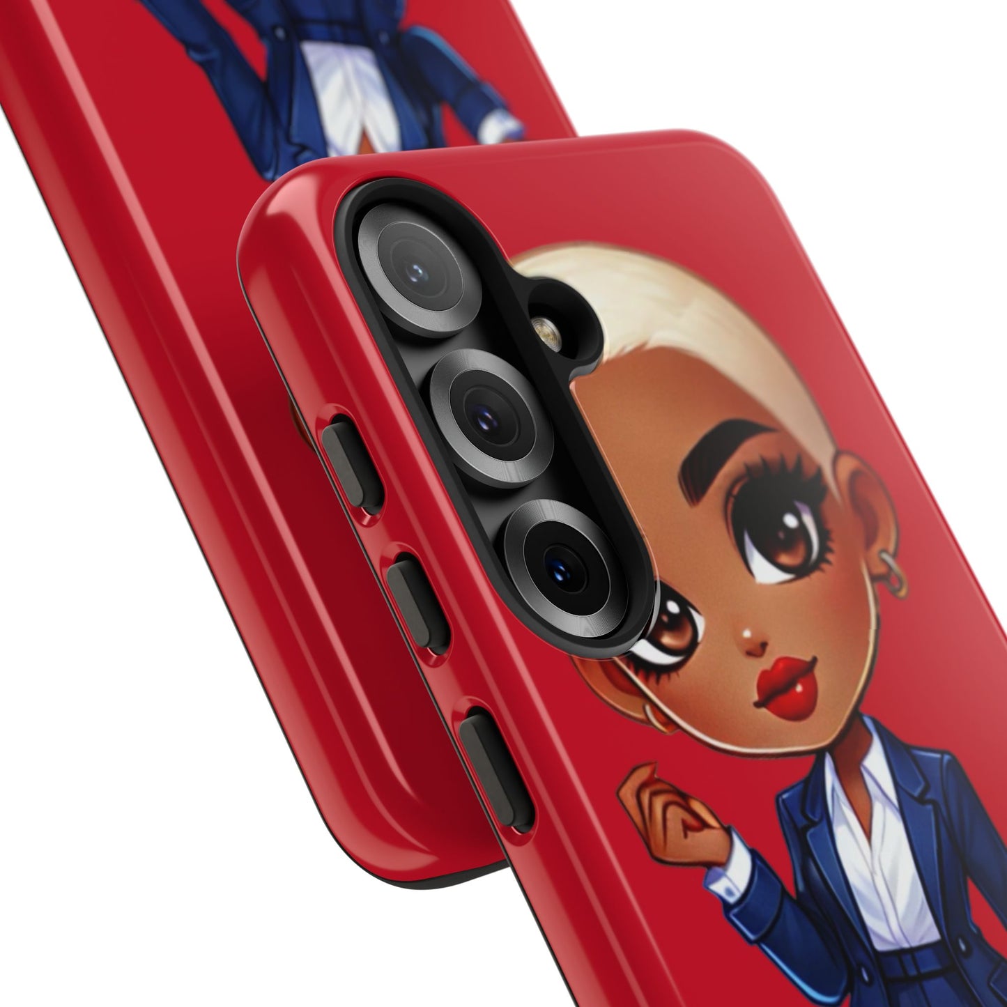 Stylish Phone Case with Confident “Deedra” Character Design, Protects Your Phone, Unique Gift, Trendy Accessory, Fashion Statement